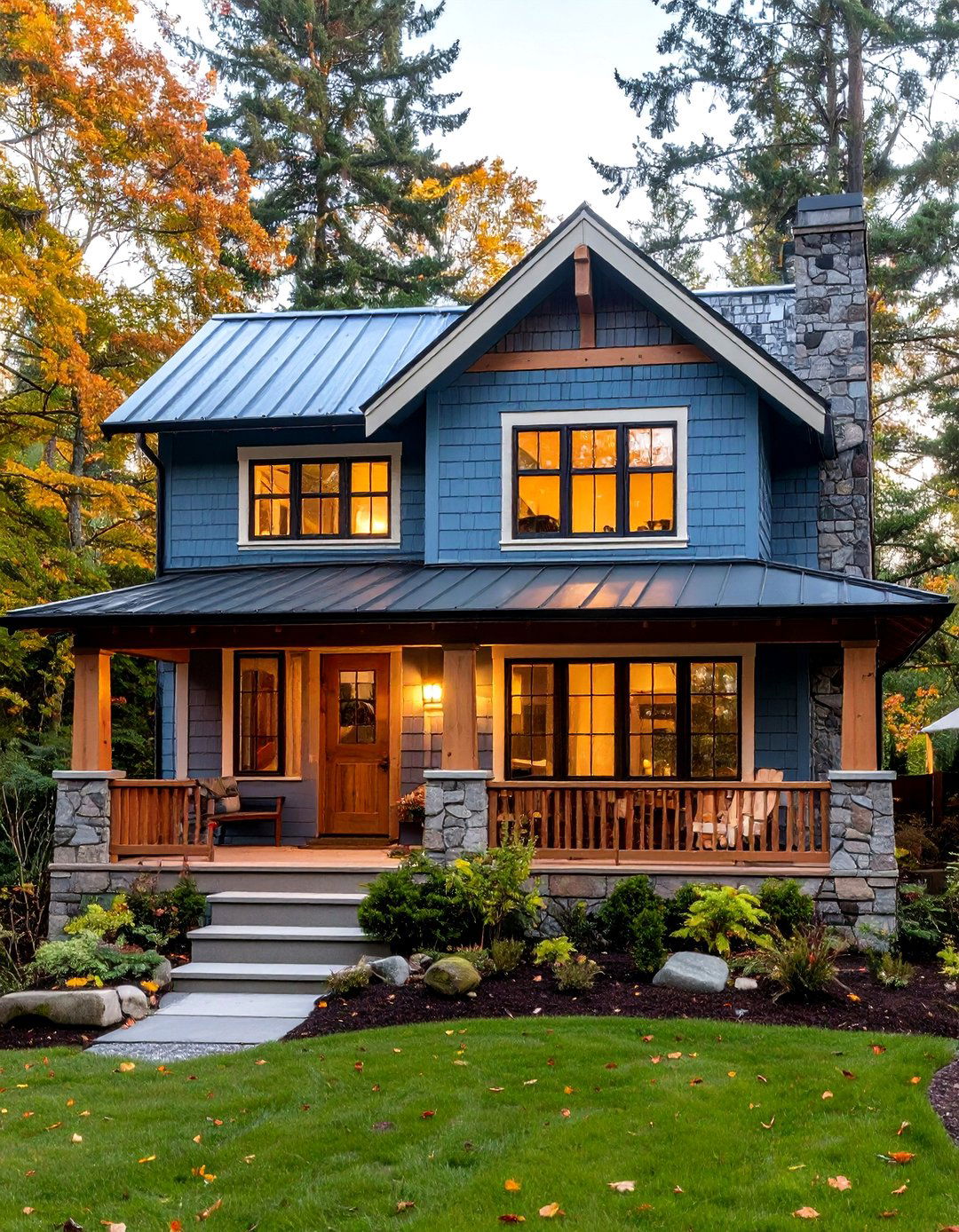 Stone Foundation with Cedar Shake Roofing - 24 modern cottage house exterior ideas