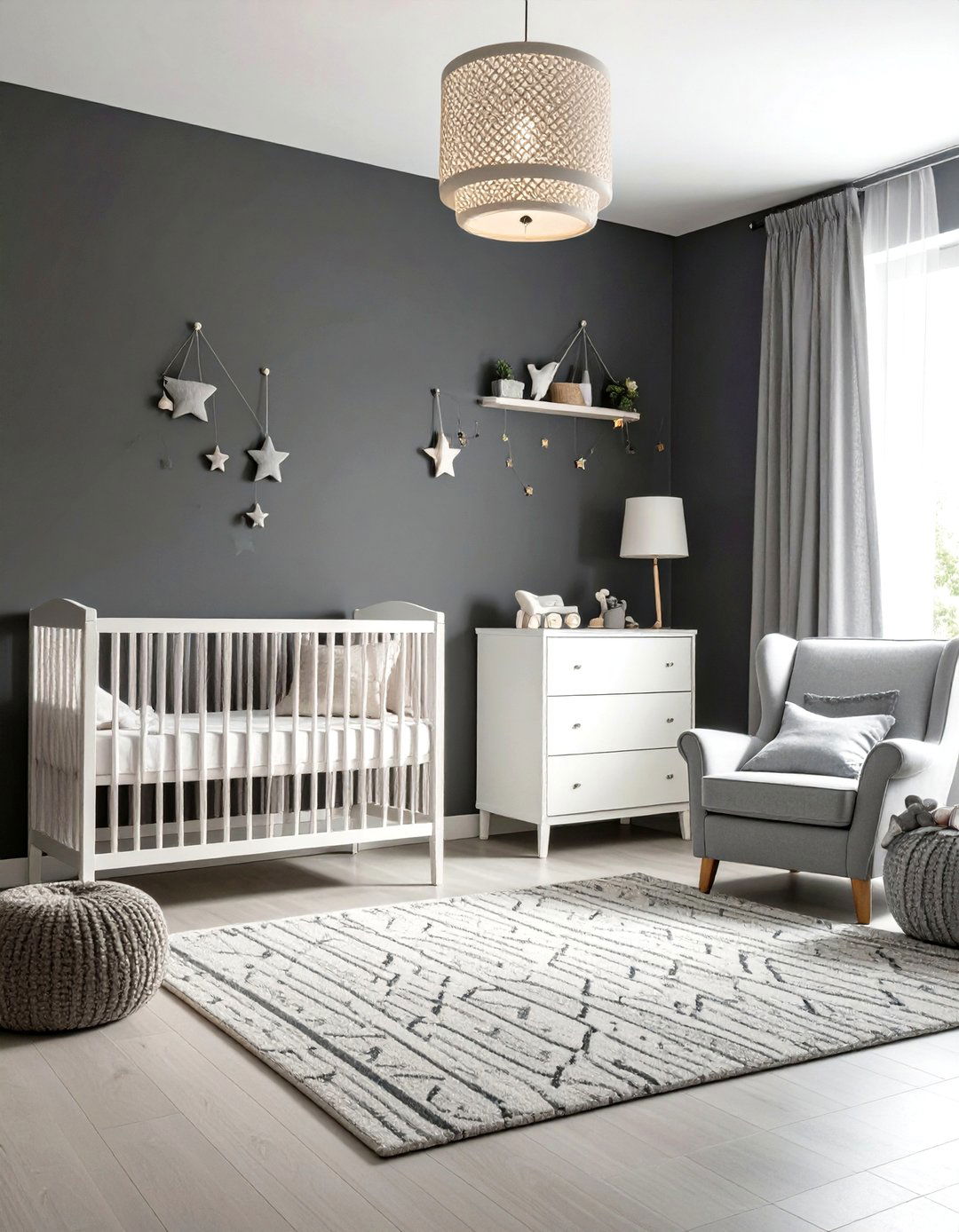 Stone Gray Accent Nursery - 24 Neutral Nursery Ideas