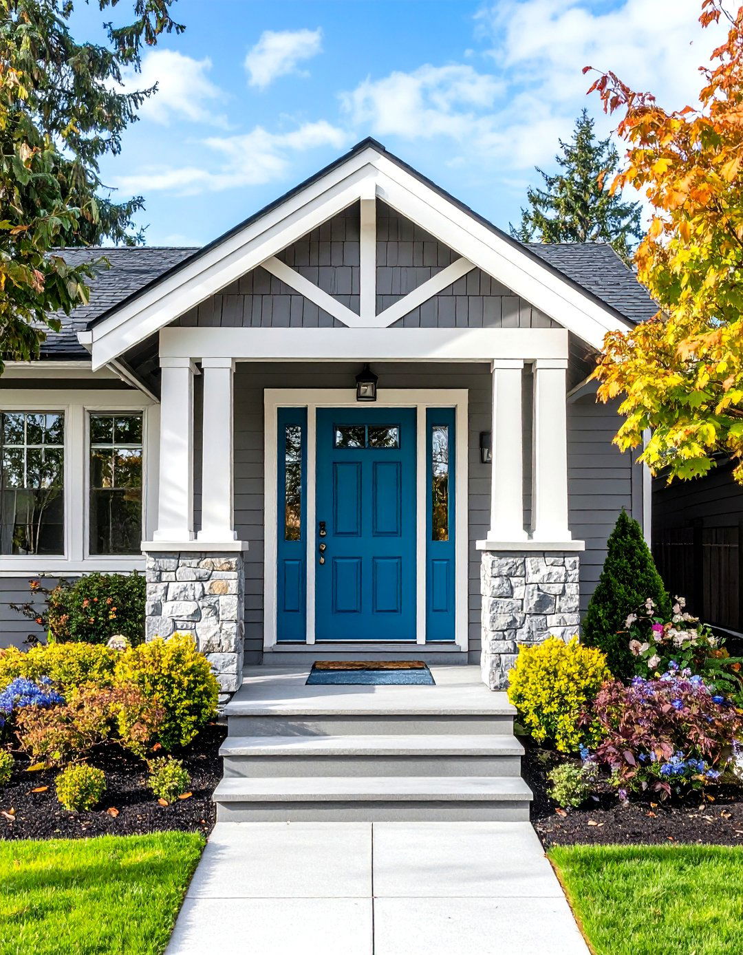 Stone Gray Stability - 24 Exterior Color Palettes for Small Homes