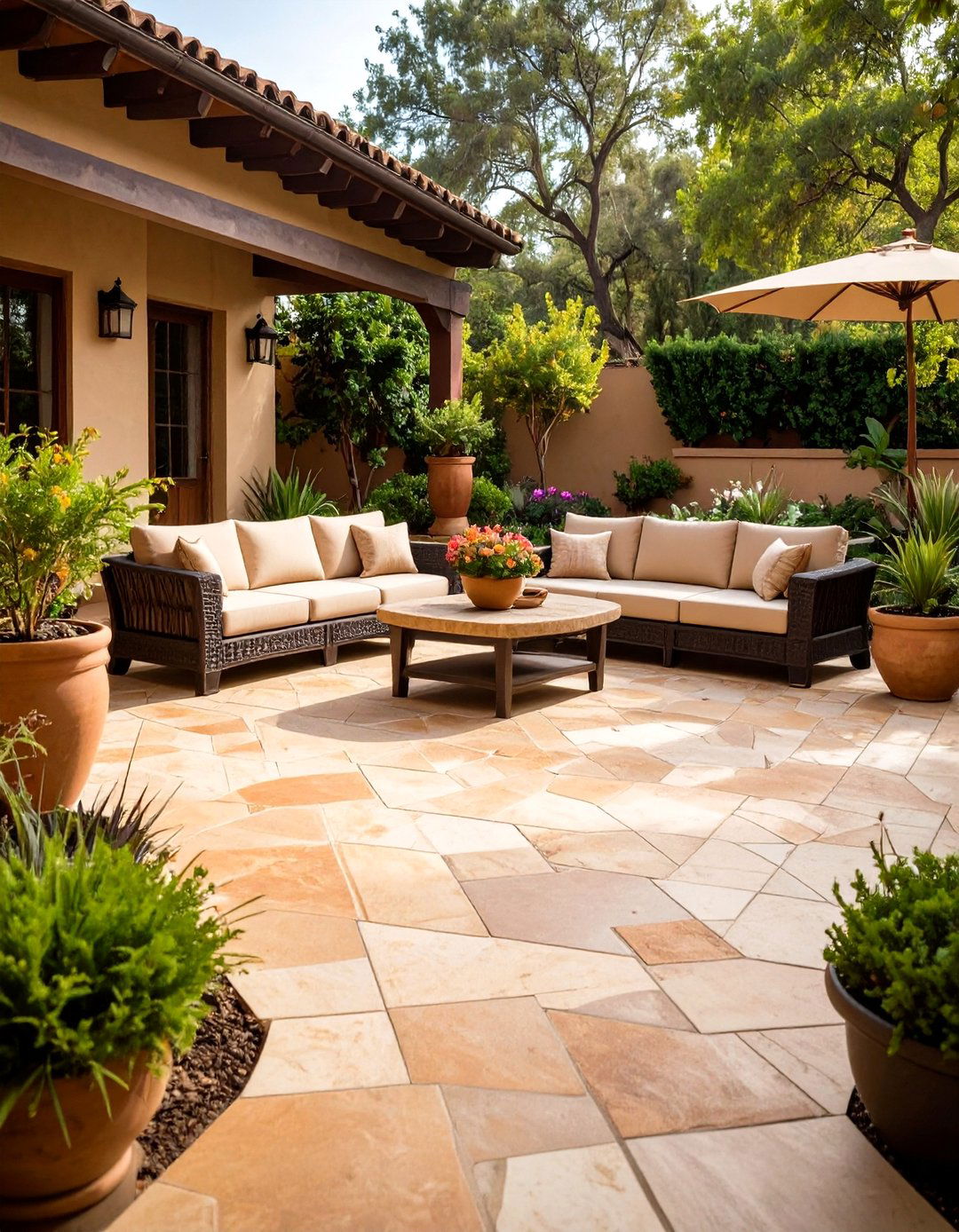 Stone Look Ceramic - 24 patio tile ideas