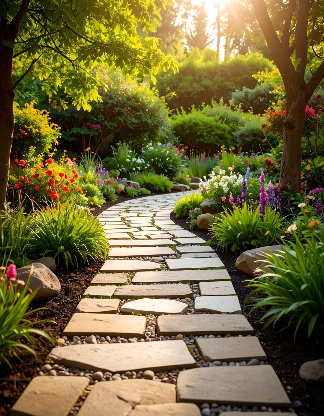Stone Pathway Designs - 24 Boho House Exterior Ideas