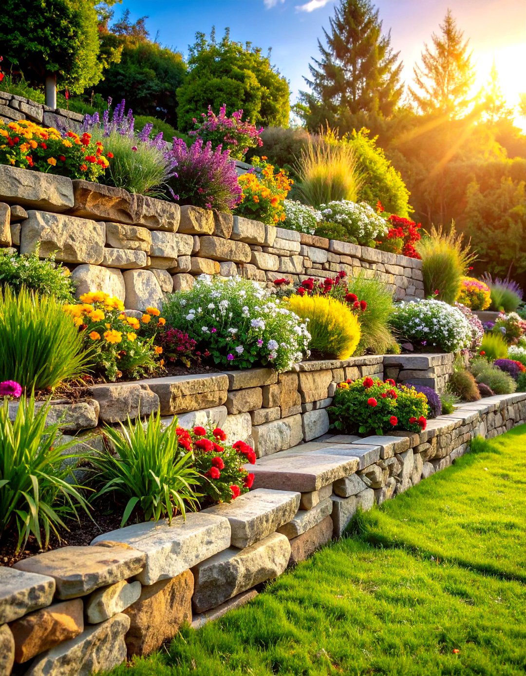 Stone Retaining Walls - 24 Garden Wall Ideas