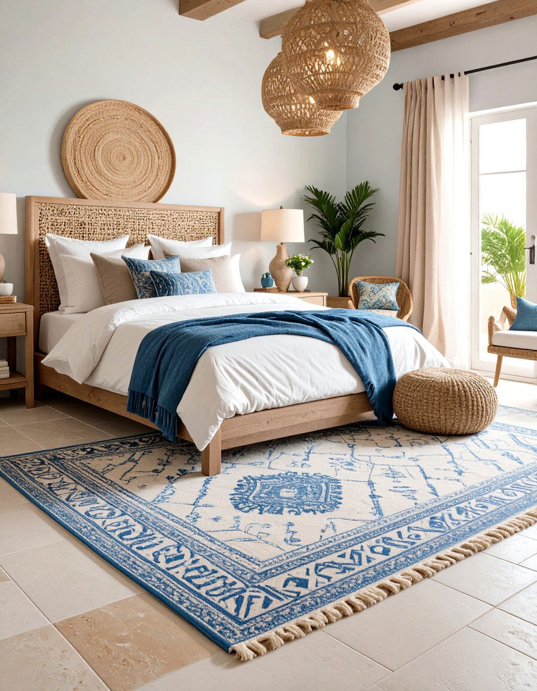 Stone Texture Flooring Design - 24 Greek Bedroom Design Ideas