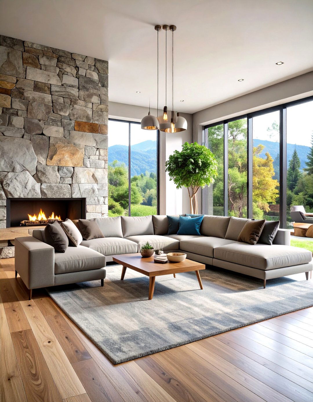 Stone Texture Living Room Wallpaper - 24 Living Room Wallpaper Ideas