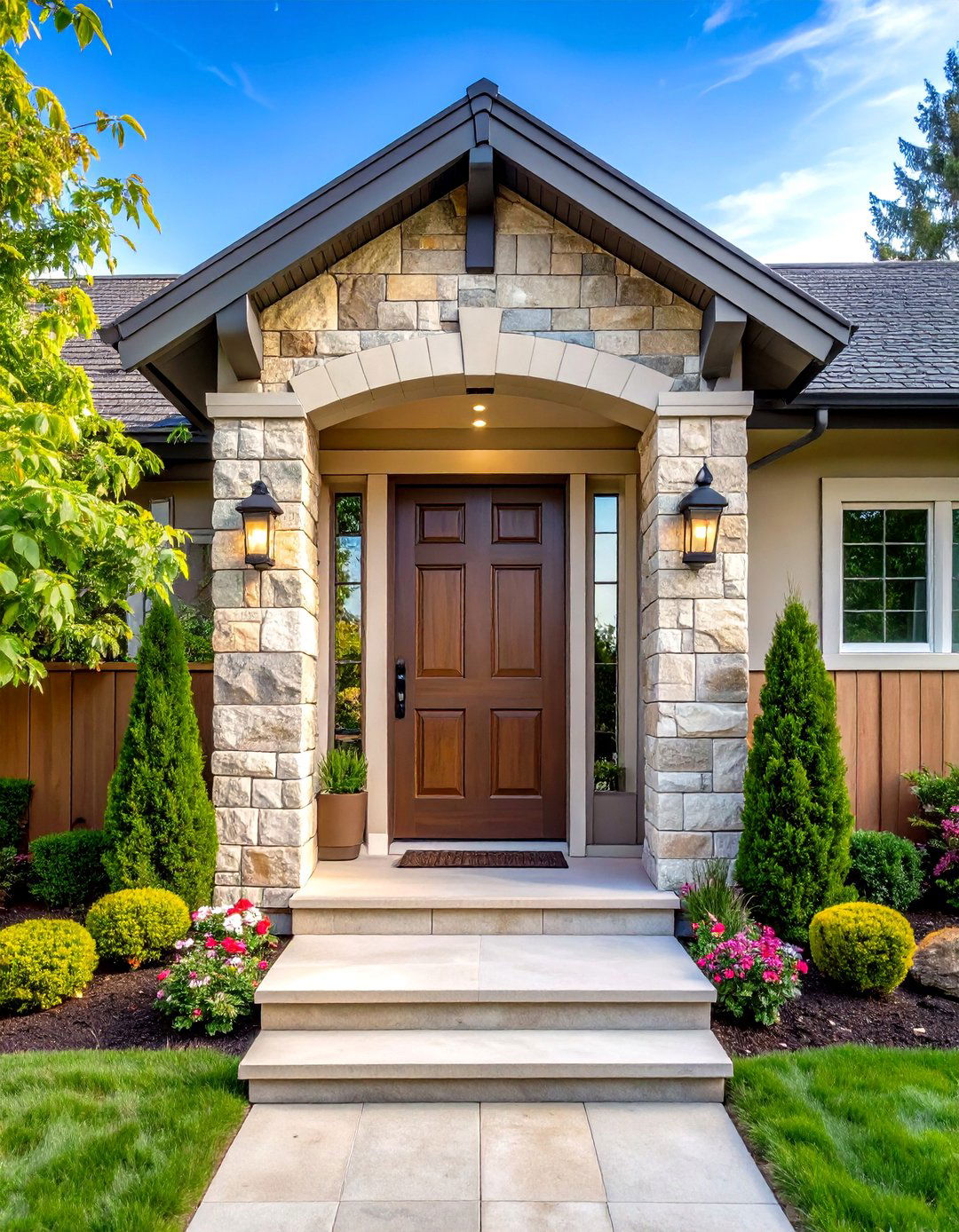 Stone Veneer Door Surrounds - 24 Exterior Door Trim Ideas