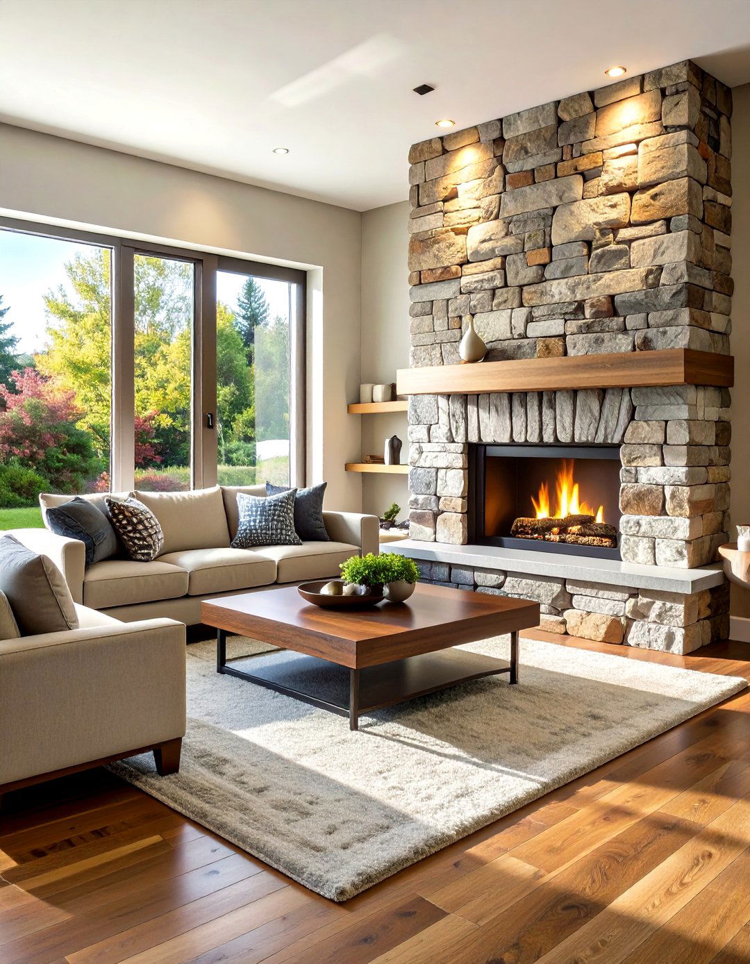 Stone and Brick Features - 24 Large Wall Decor Ideas