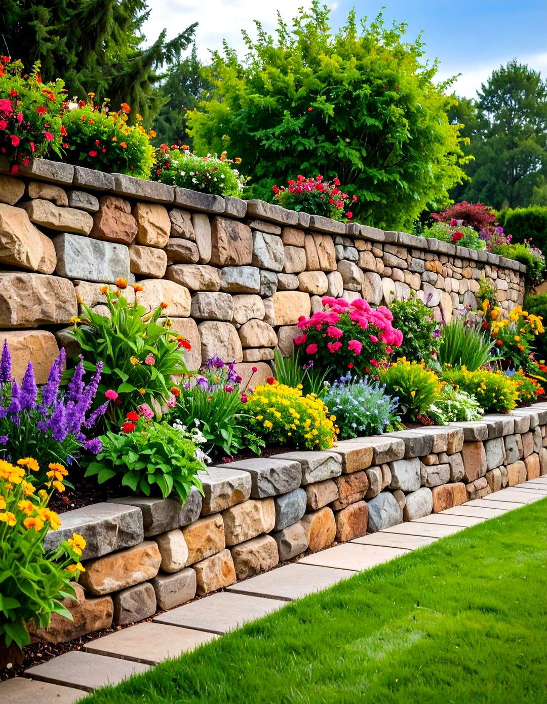 Stone and Mortar Traditional Walls - 24 Small Garden Fence Ideas