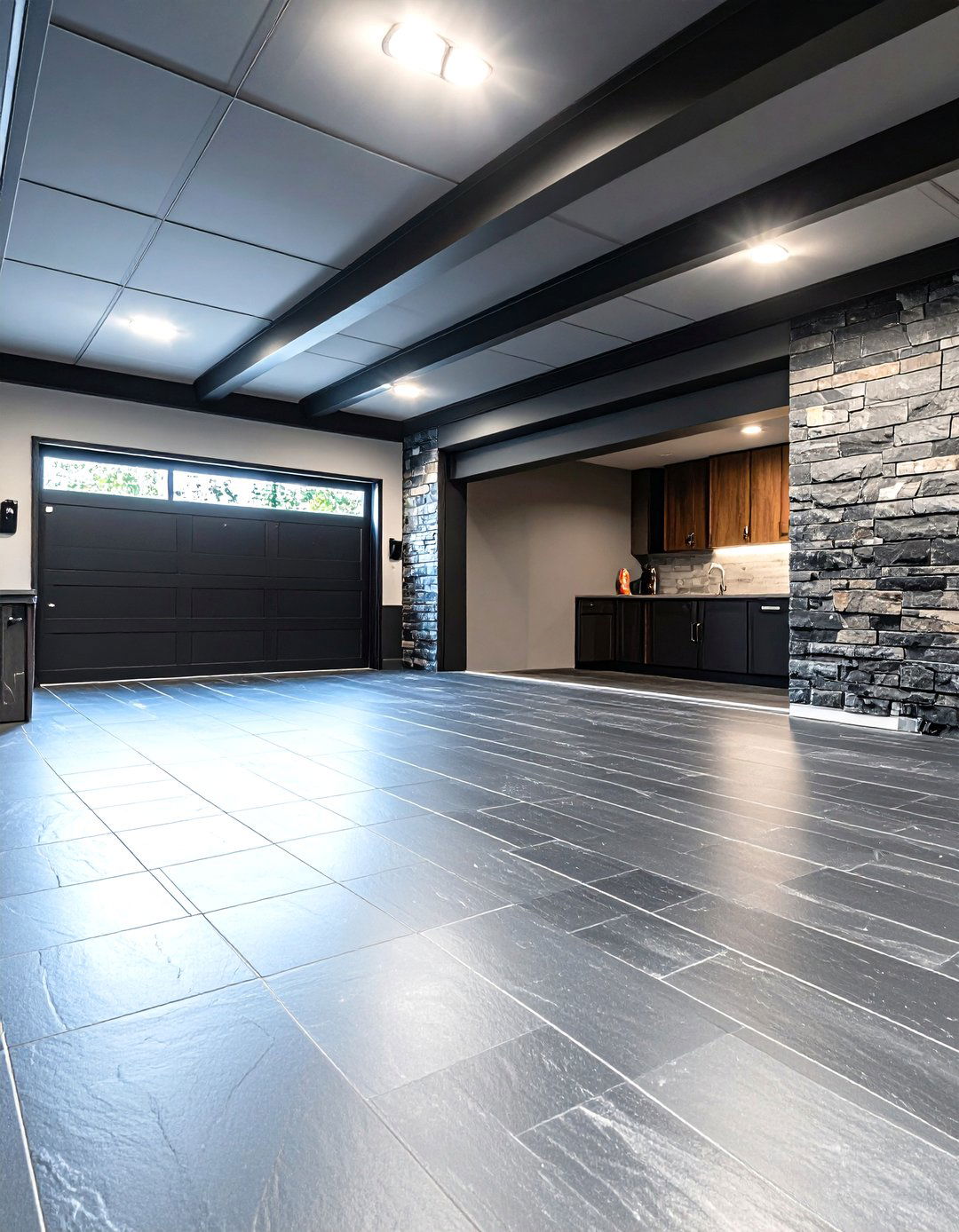 Stone and Natural Material Flooring - 24 Garage Flooring Ideas