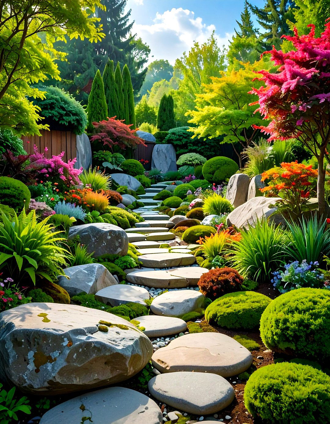 Stone and Rock Garden Features - 24 Shade Garden Design Ideas