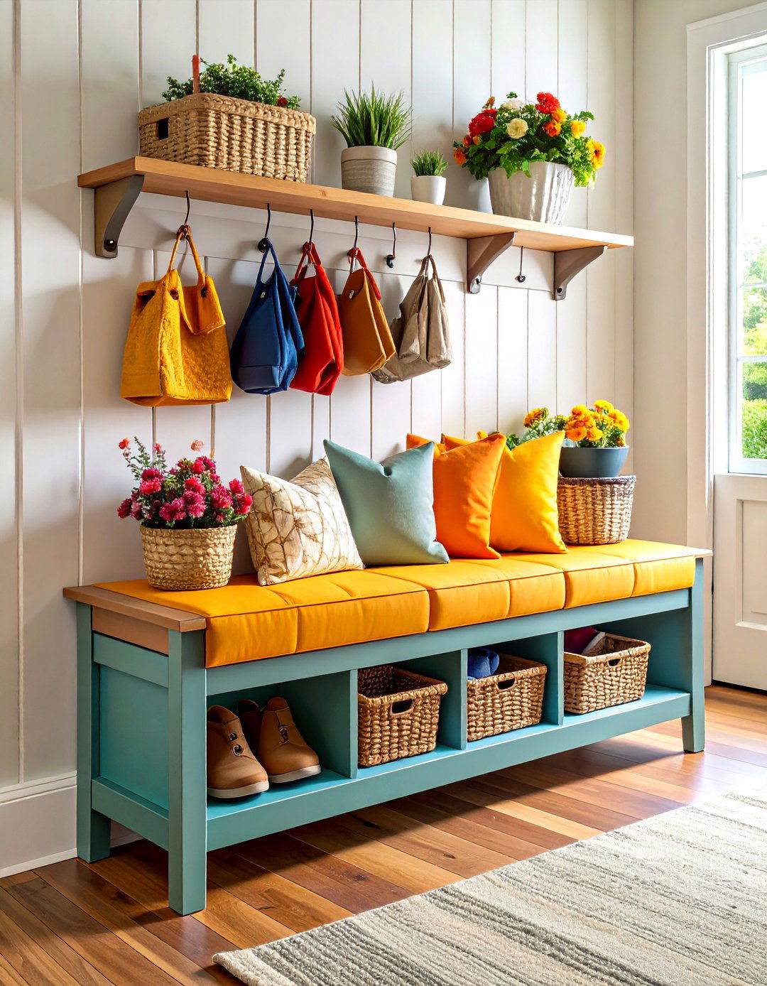 Storage Cubby Entryway Bench - 24 Entryway Bench Ideas