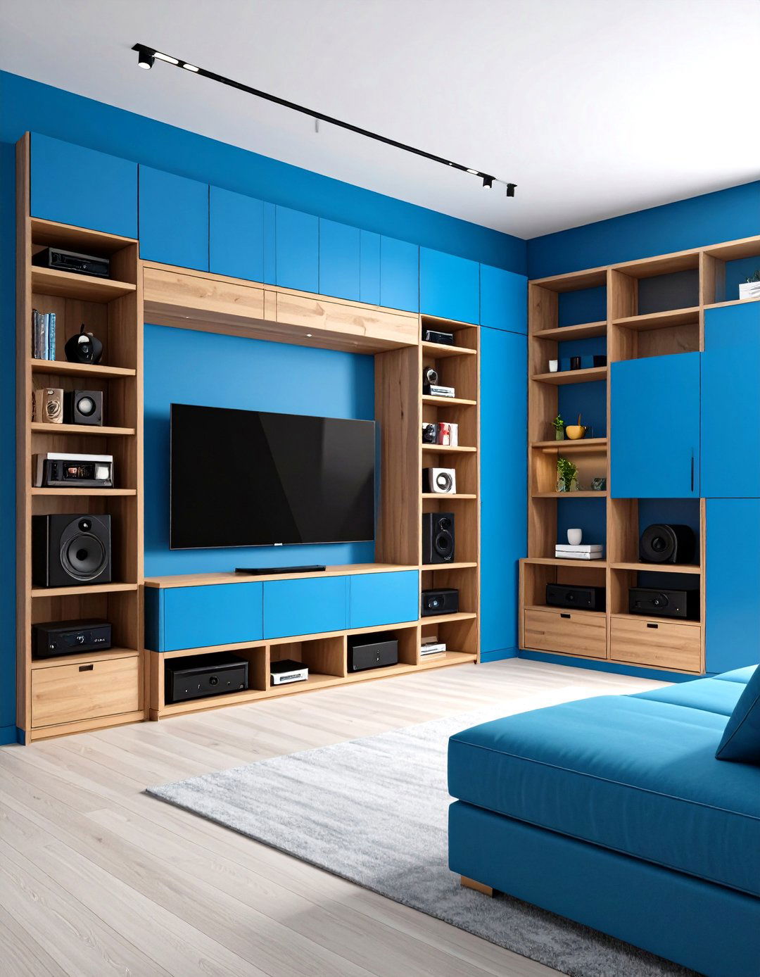 Storage Focused Media Room - 24 Media Room Ideas