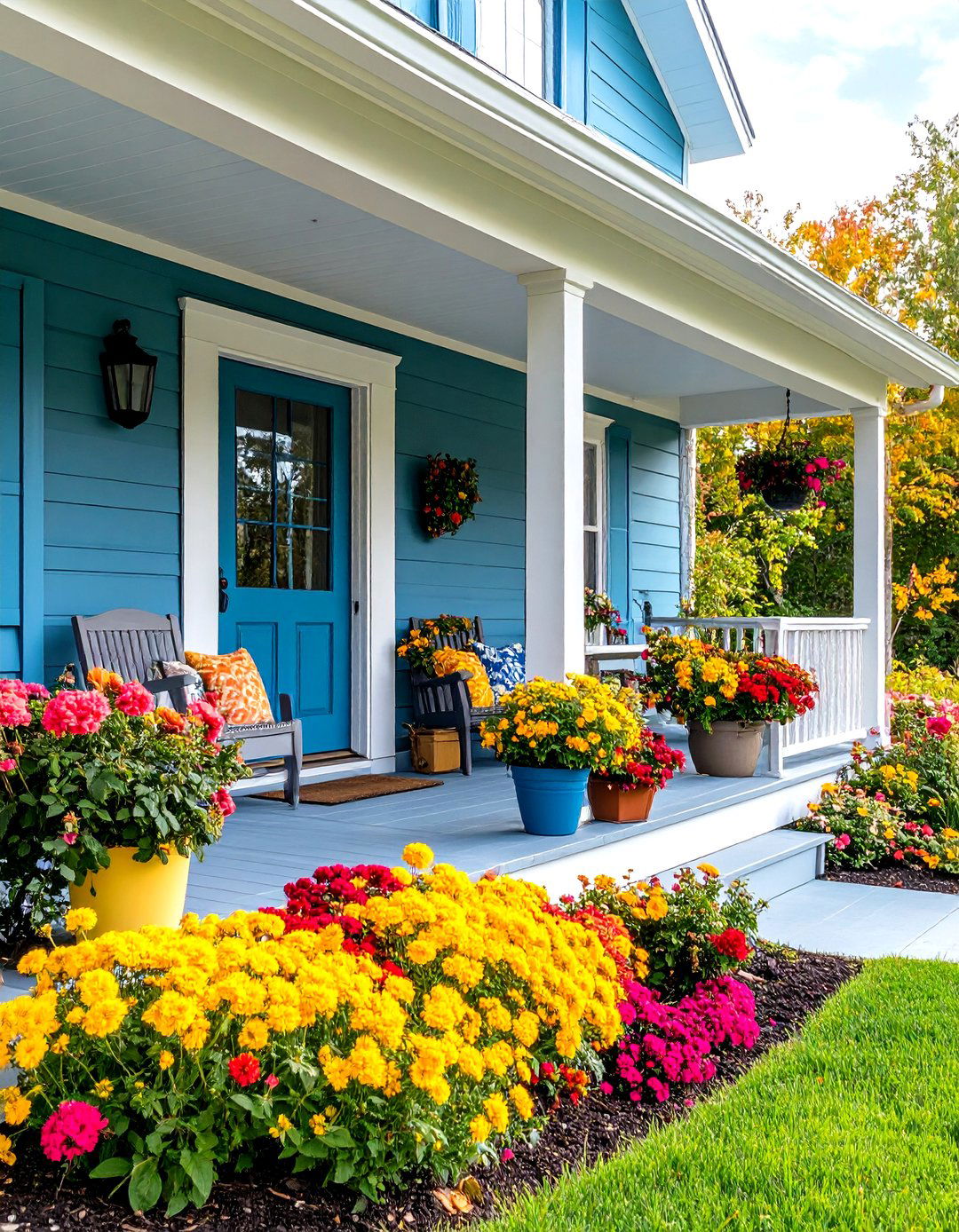 Storage Integrated Functional Porch Design - 24 Large Front Porch Ideas
