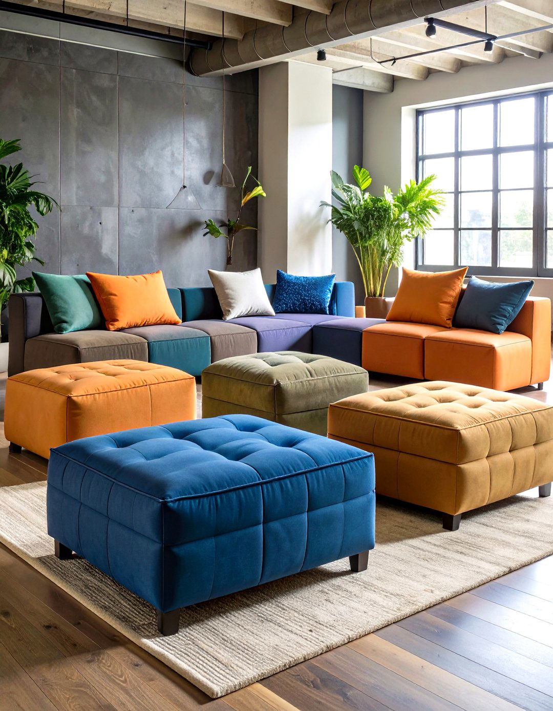 Storage Ottoman Seating Solutions - 24 Basement Furniture Ideas