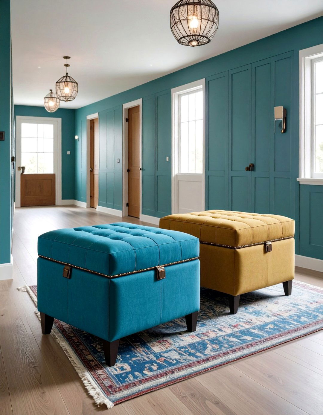 Storage Ottoman Solutions - 24 Hallway Storage Ideas