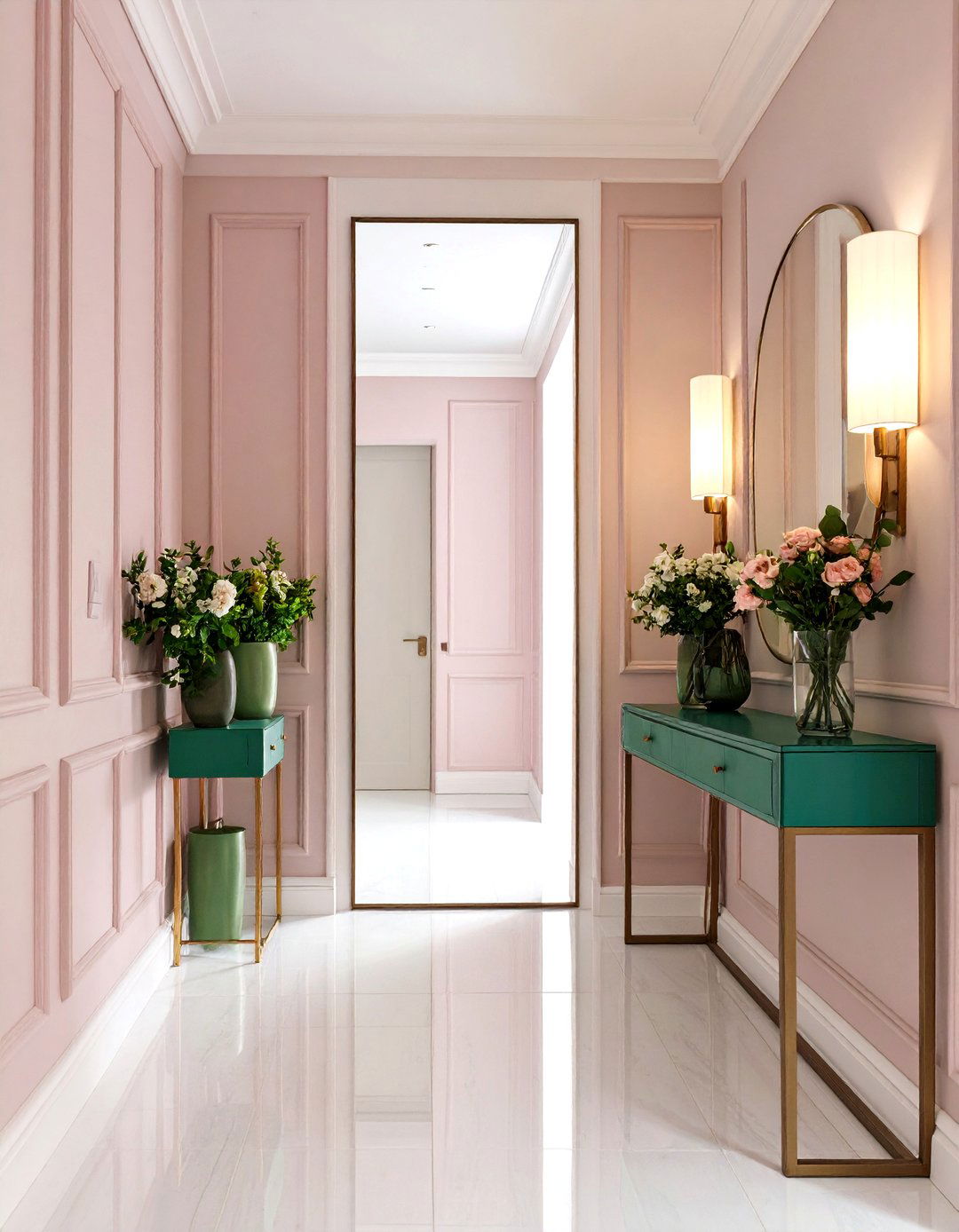 Strategic Mirror Placement - 24 Narrow Hallway Ideas
