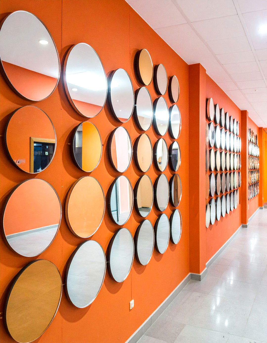 Strategic Mirror Wall Arrangement - 24 Wall Decor Ideas