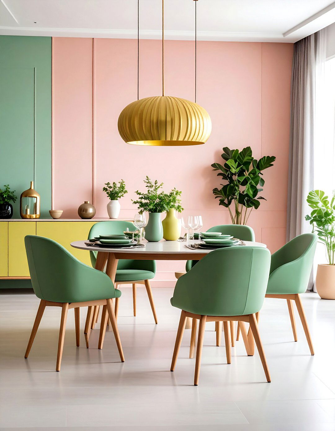 Streamlined Furniture Dining Room with Clean Lines - 24 Art Deco Dining Room Ideas