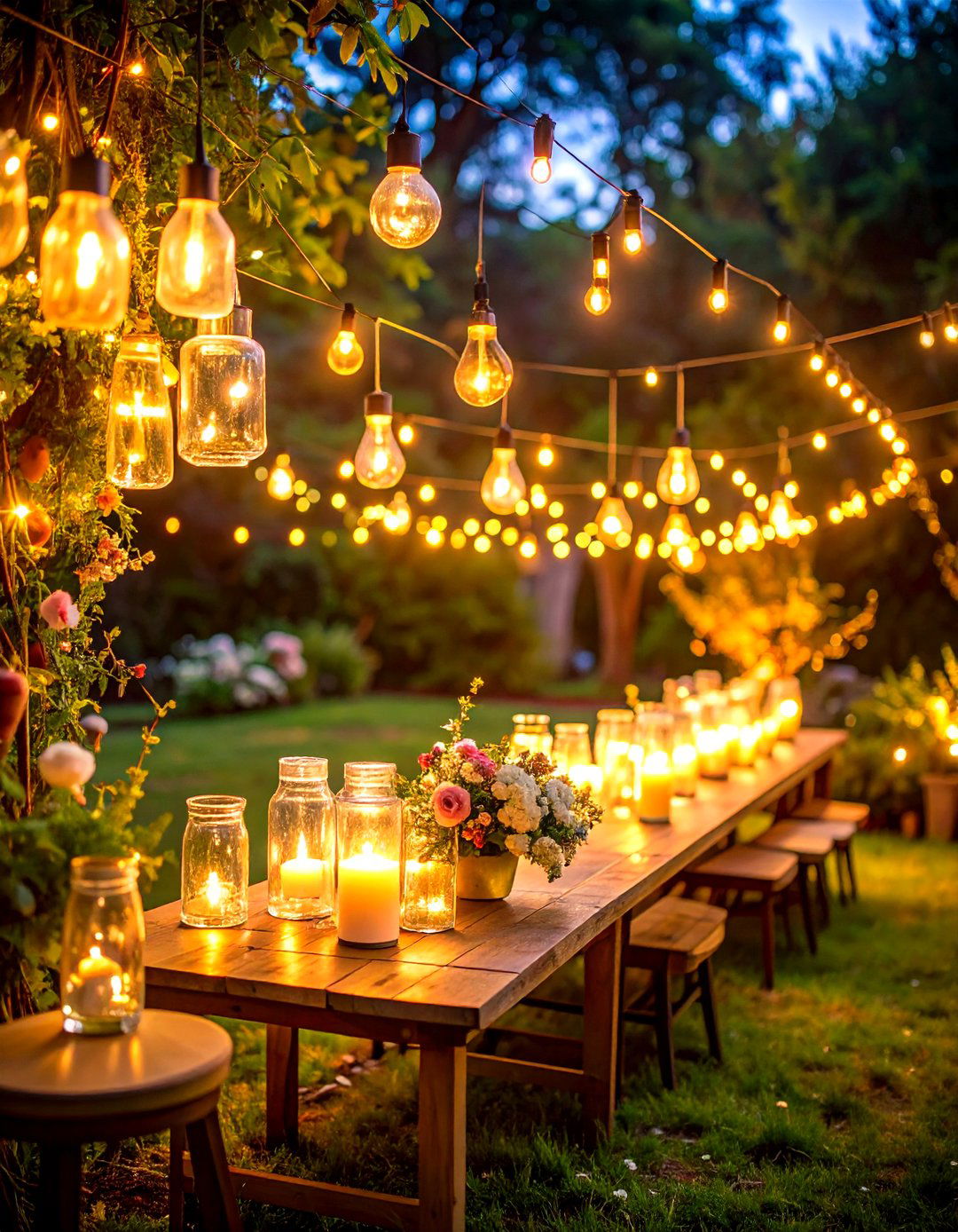 String Light Wedding Koozies - 24 Wedding Koozie Ideas