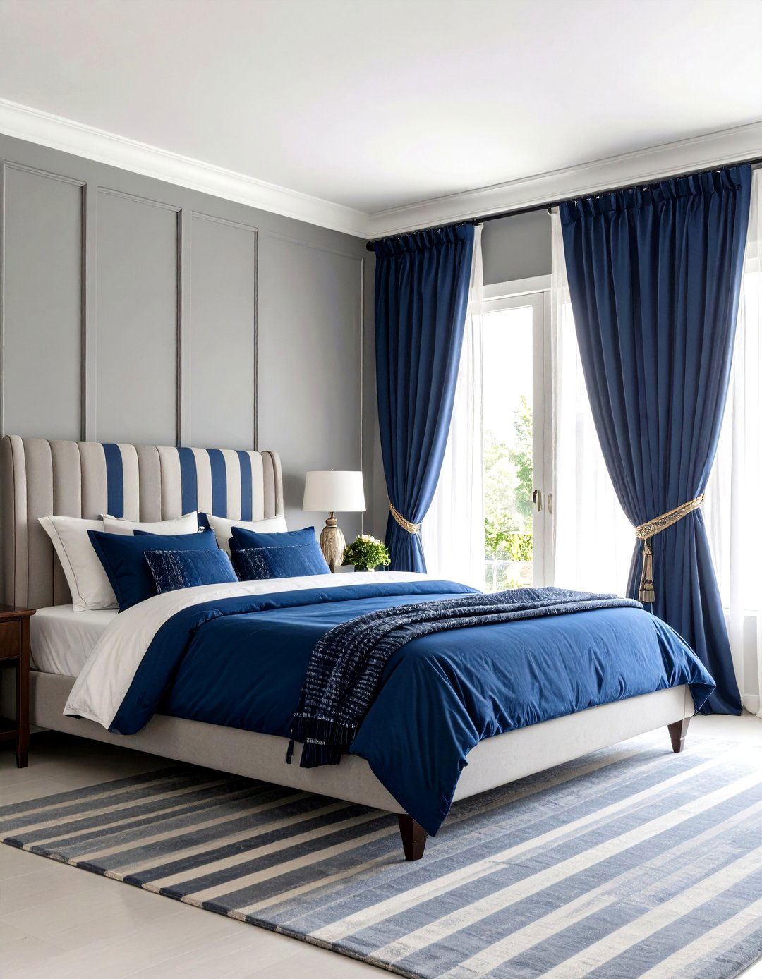 Striped Curtains for Classic Appeal - 24 What Color Curtains Go With Gray Walls
