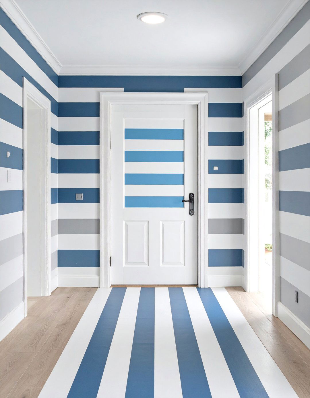 Striped Door Pattern Design - 24 Door Painting Ideas