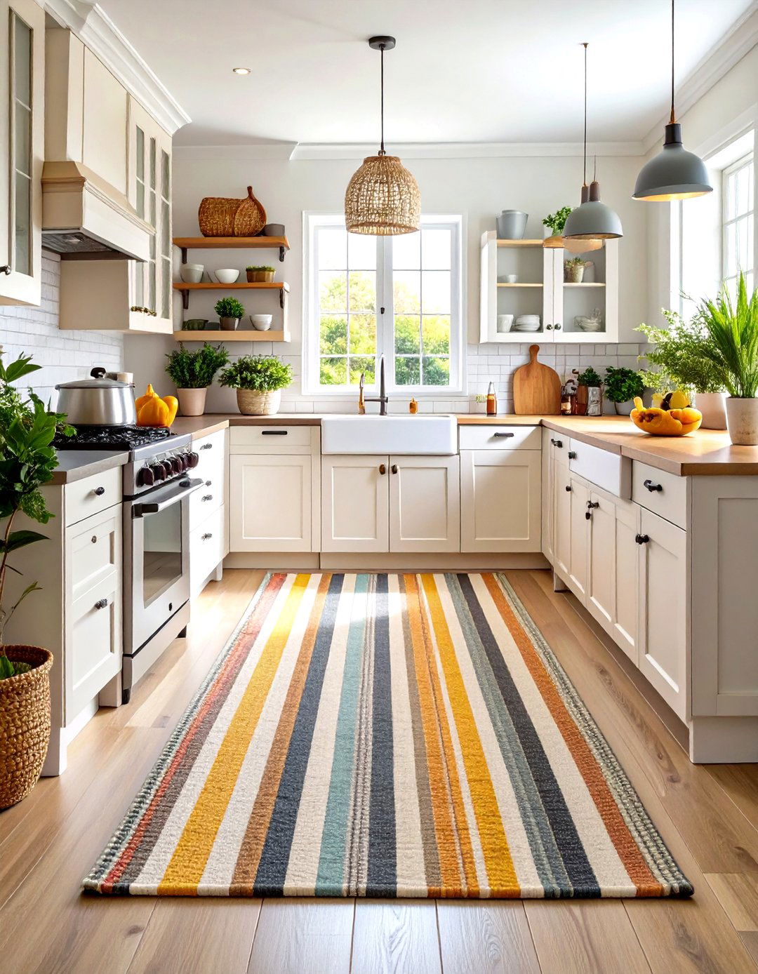Striped Kitchen Area Rugs - 24 Kitchen Rug Ideas