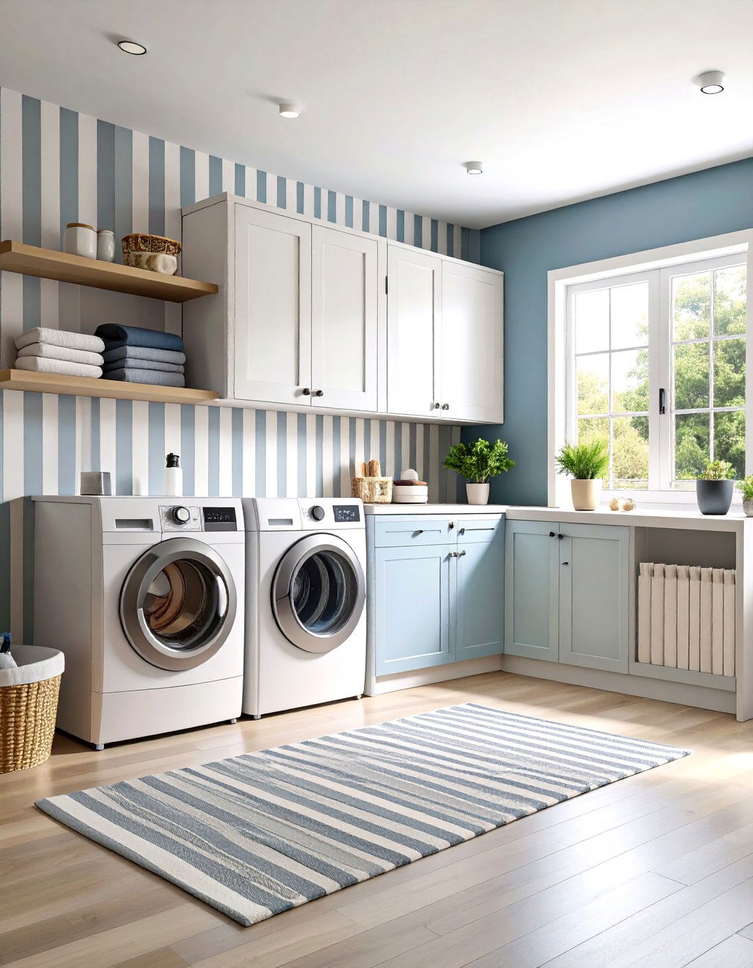 Striped Pattern Play - 24 Laundry Room Paint Ideas