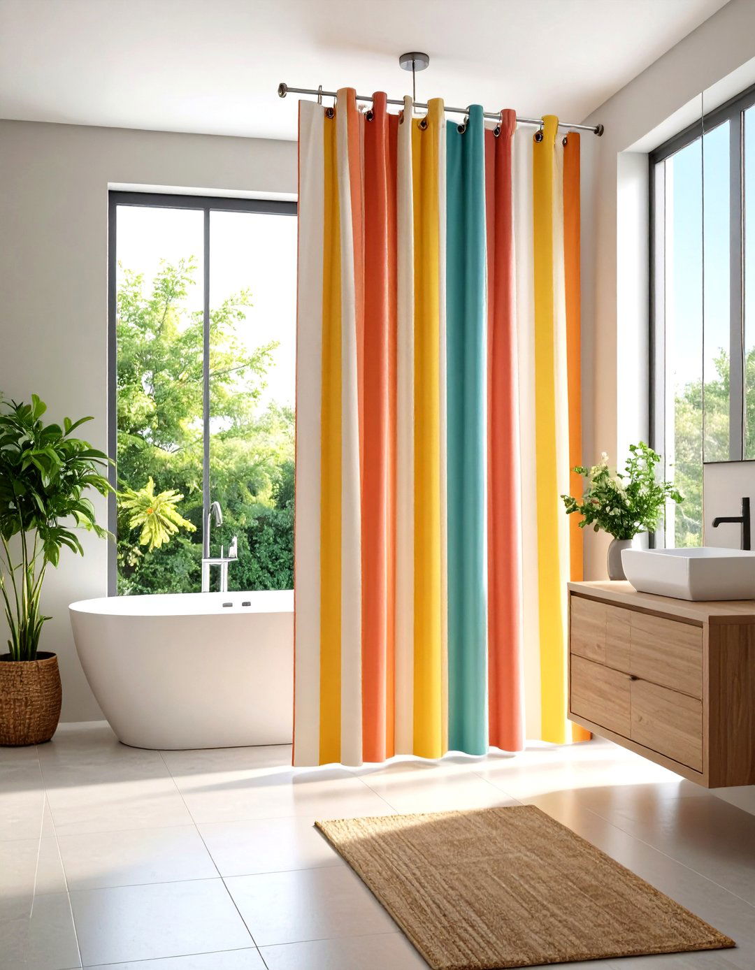 Striped Shower Curtains - 24 Shower Curtain Ideas