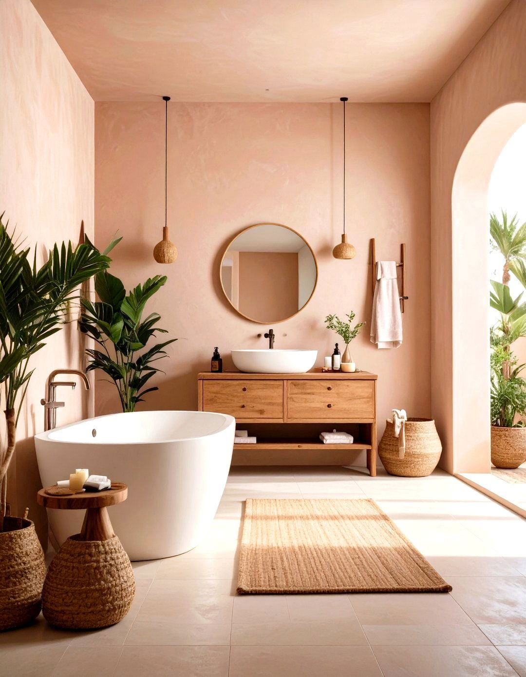 Stucco Wall Texture Applications - 24 Spanish Style Bathroom Ideas