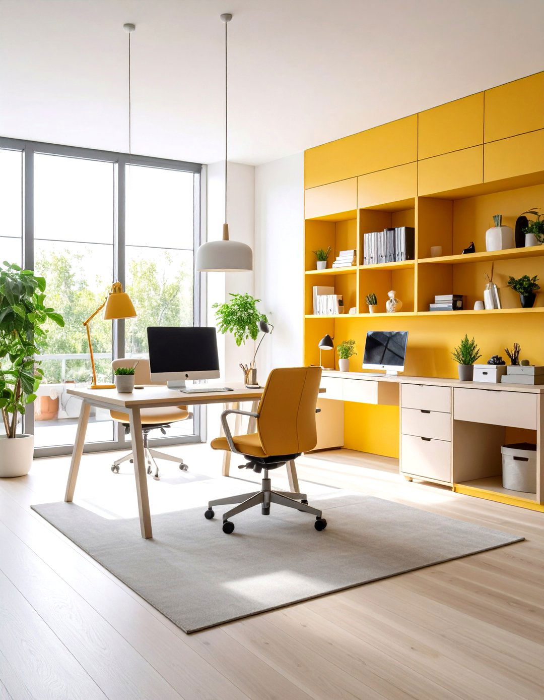 Suburban Modern Family Office - 24 Home Office Decor Ideas