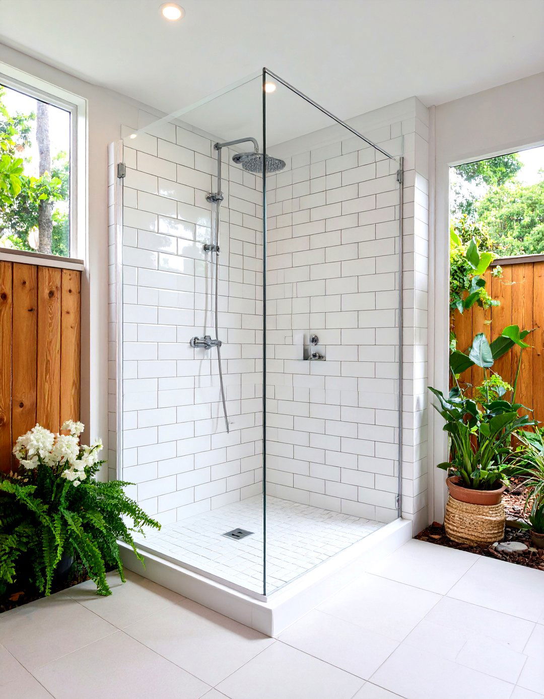 Subway Tile Corner Shower Design - 24 Corner Shower Ideas