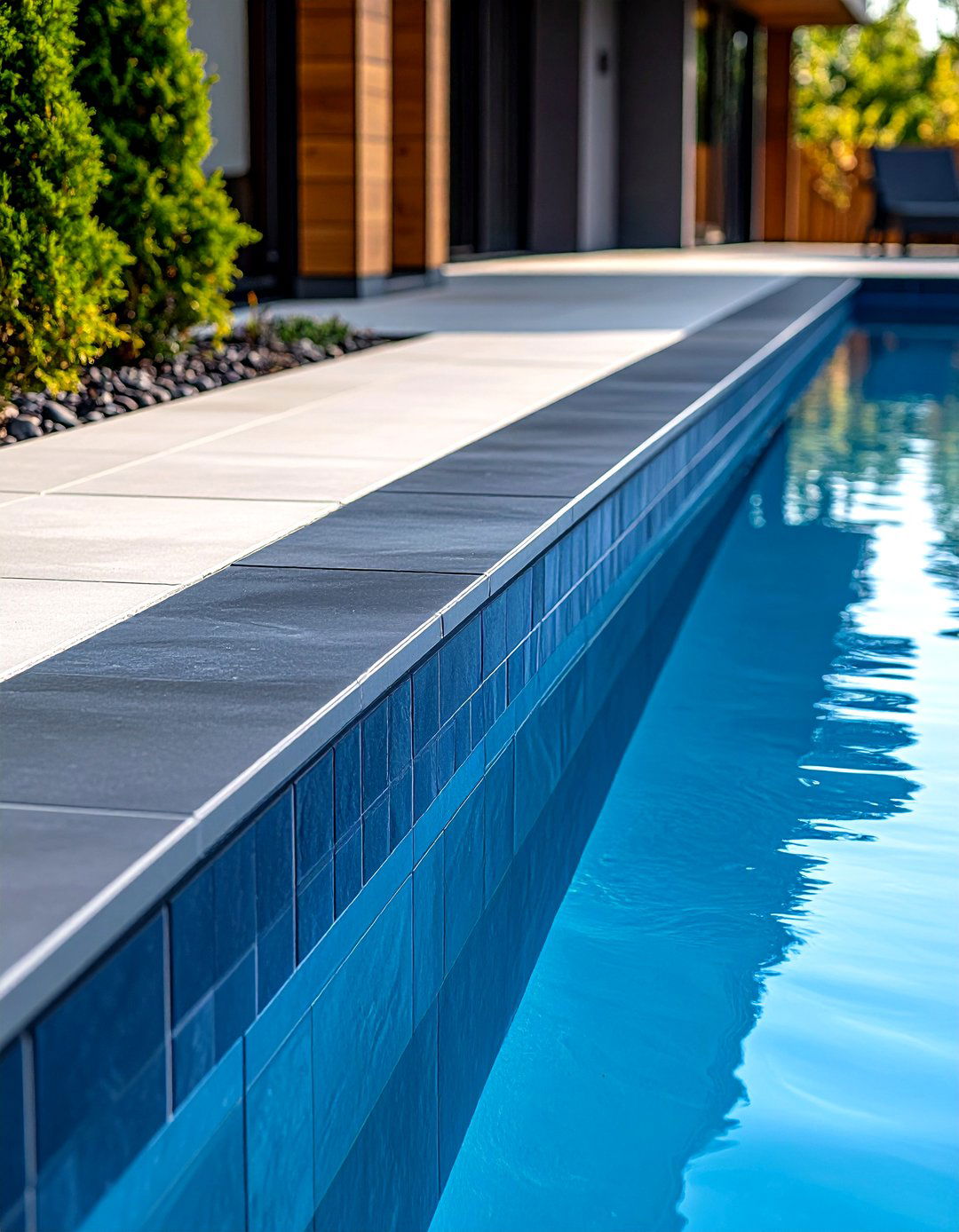 Subway Tile Pool Waterline with Modern Appeal - 24 Waterline Pool Tile Ideas
