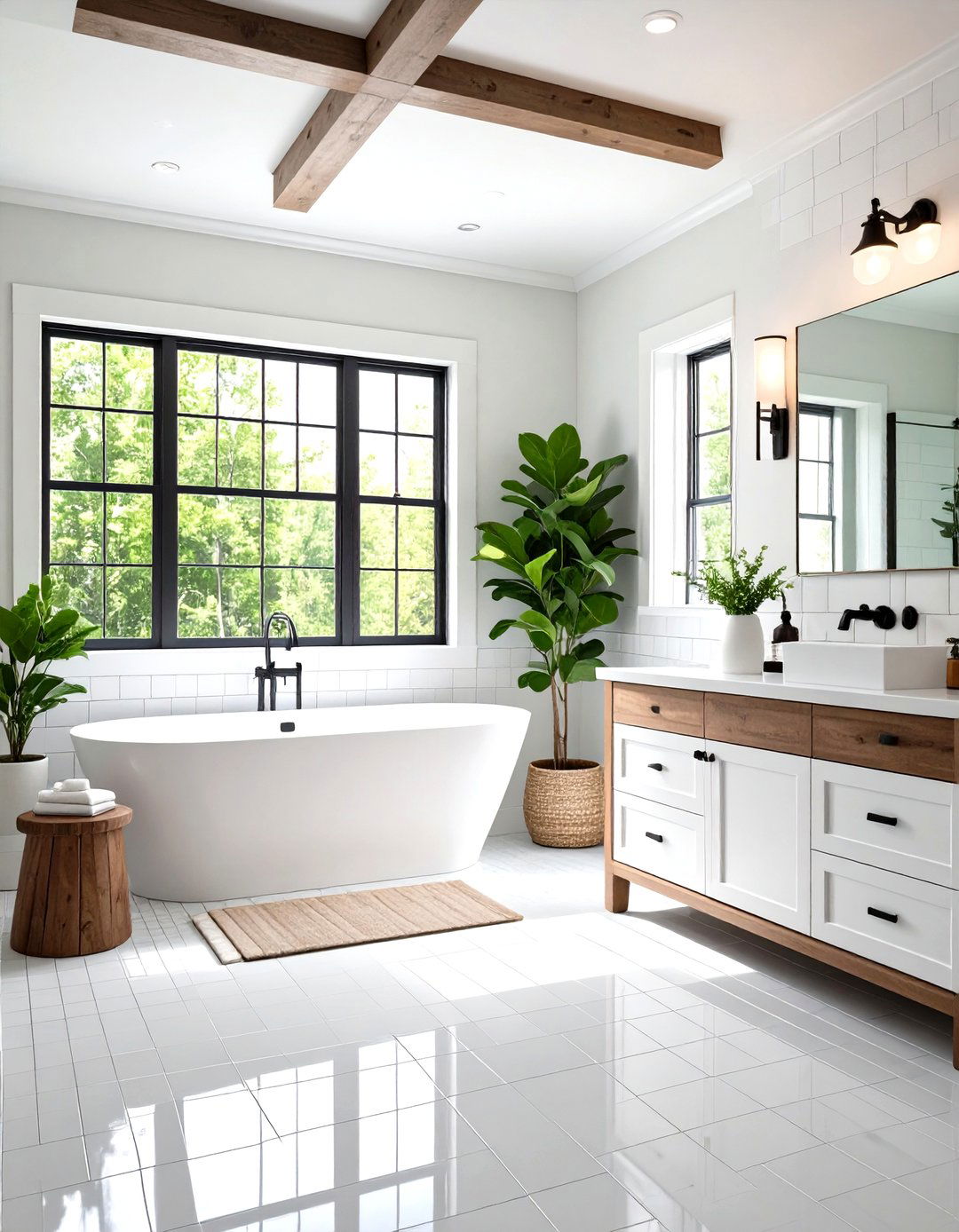 Subway Tile with Dark Grout - 24 Masculine Bathroom Ideas