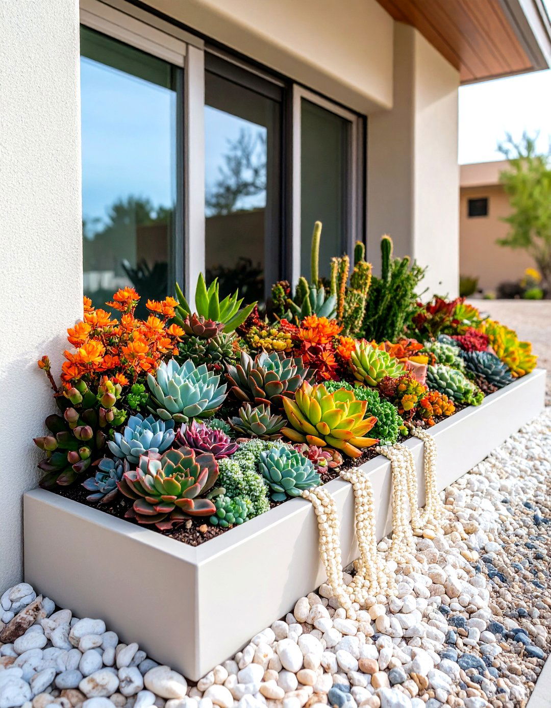 Succulent Desert Window Box - 24 window box ideas