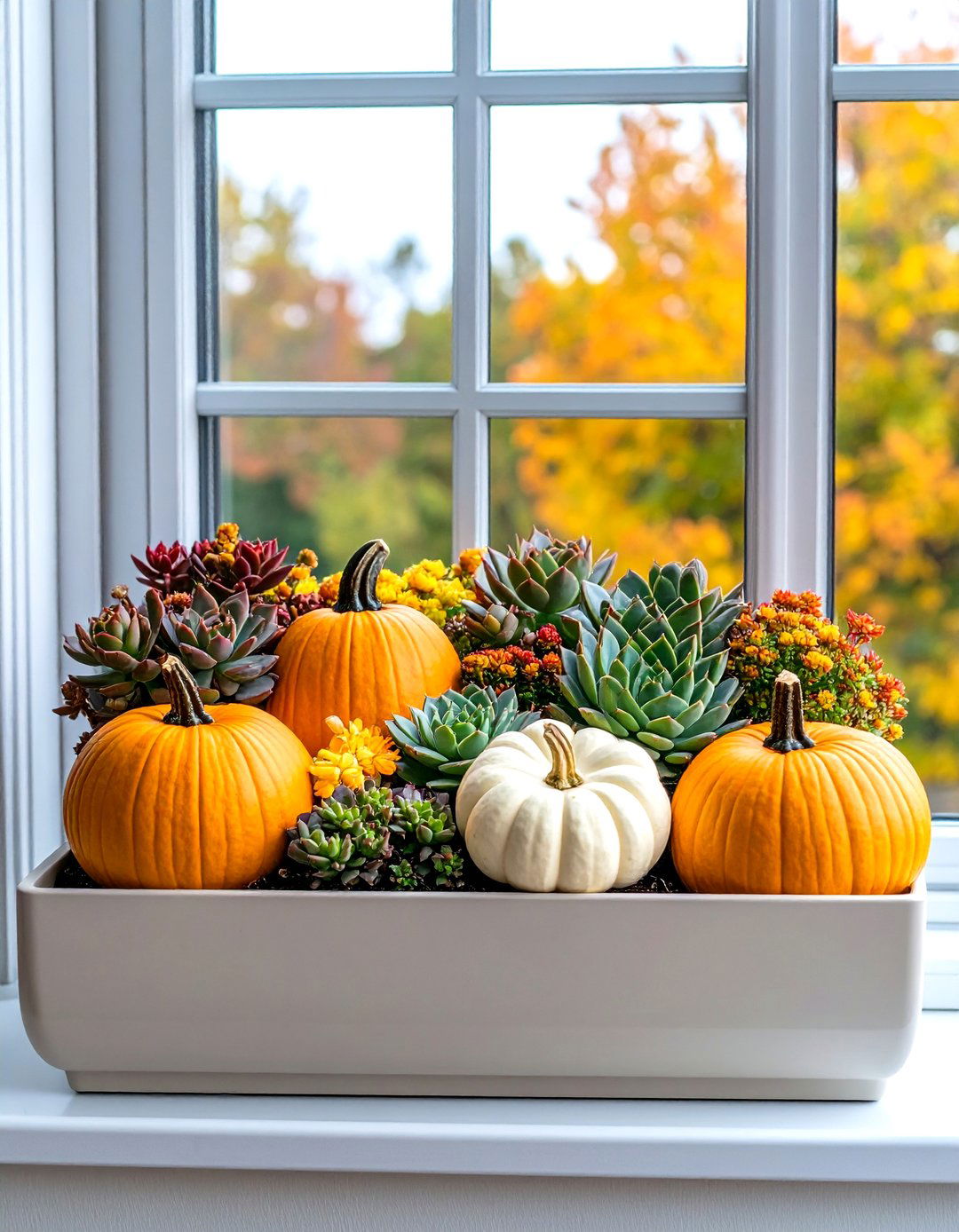 Succulent Fall Alternative - 24 Fall Window Box Ideas