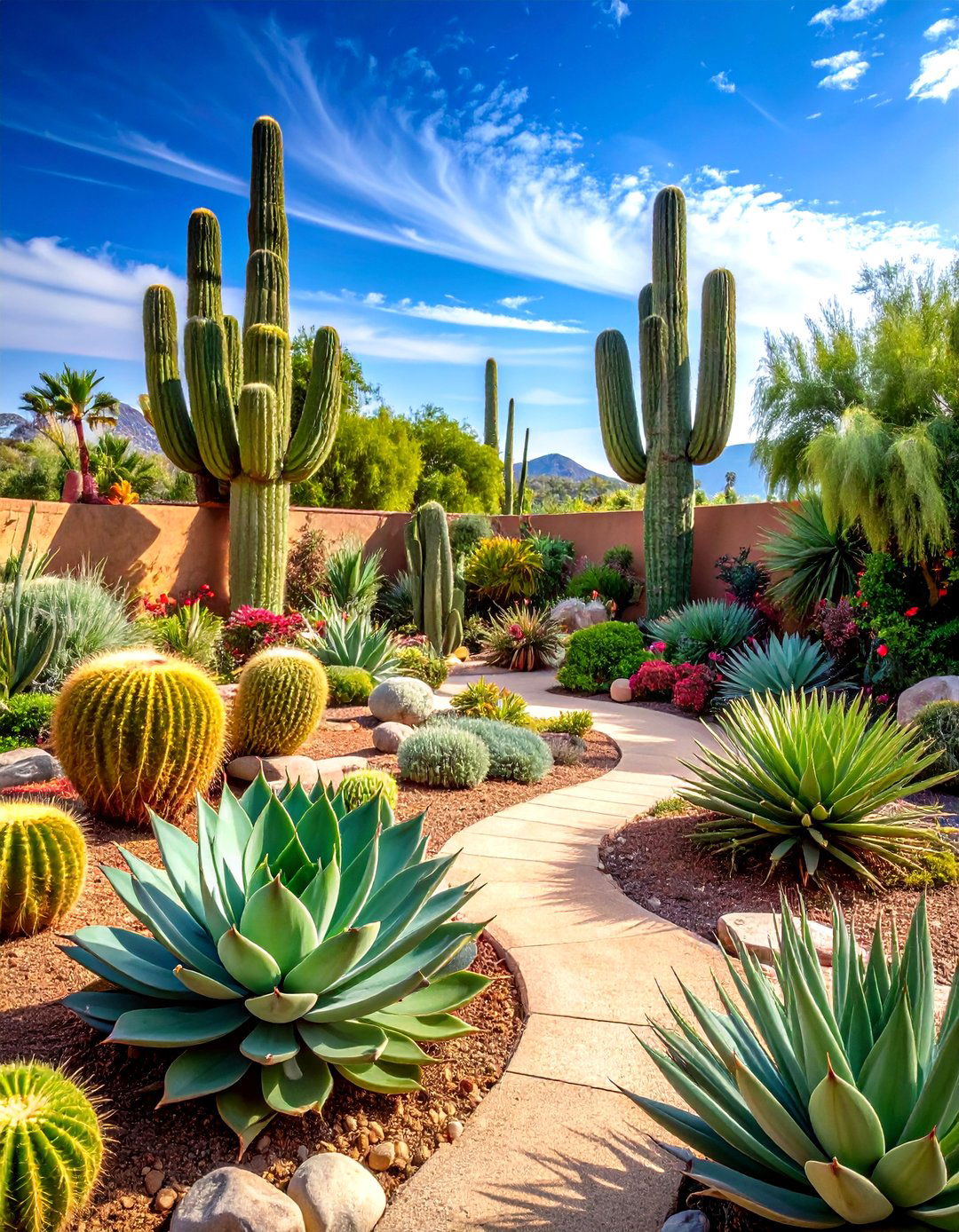 Succulent Garden Features - 24 Mid-Century Modern Exterior Home Ideas