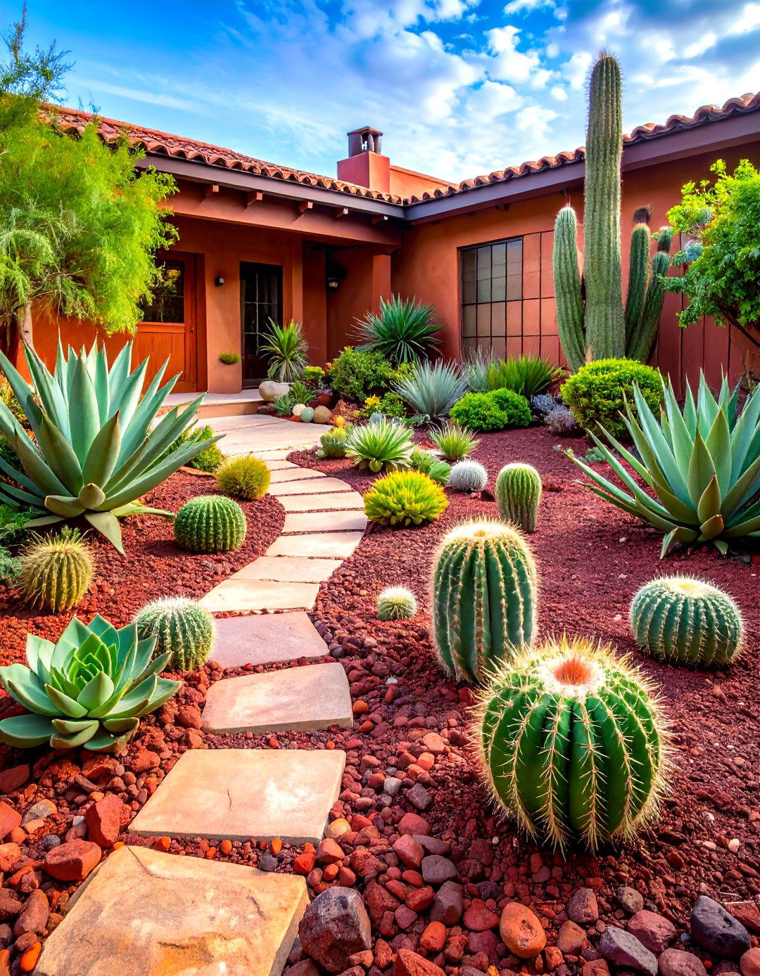 Succulent Garden Foundations - 24 Red Lava Rock Landscaping Ideas