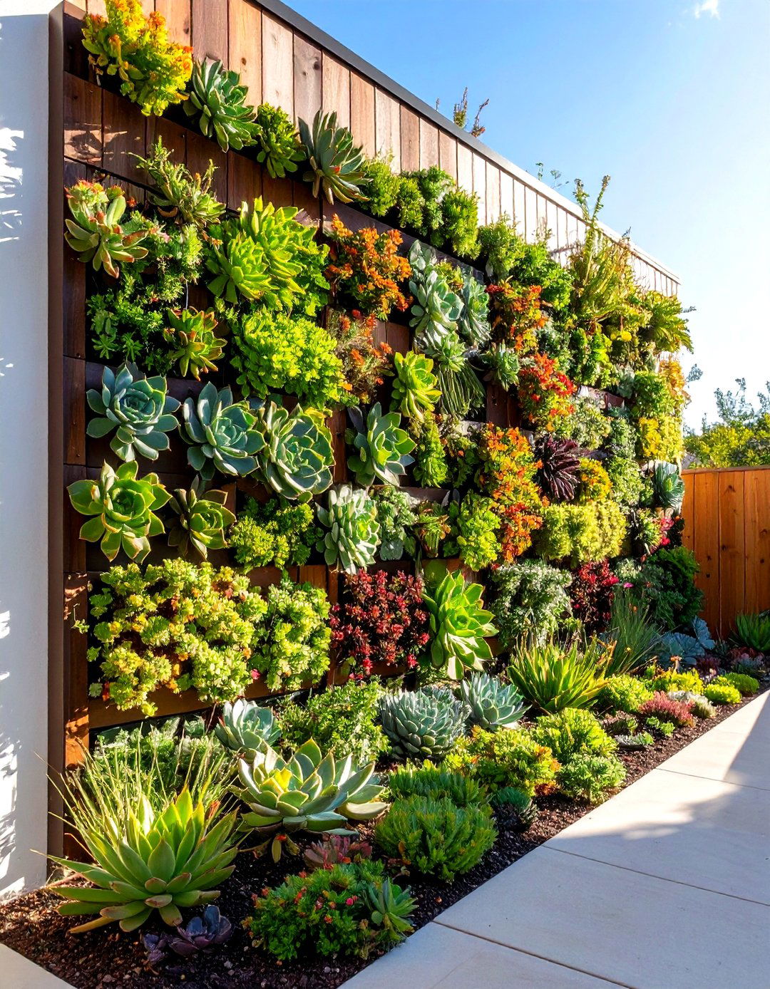 Succulent Living Wall - 24 Urban Garden Ideas