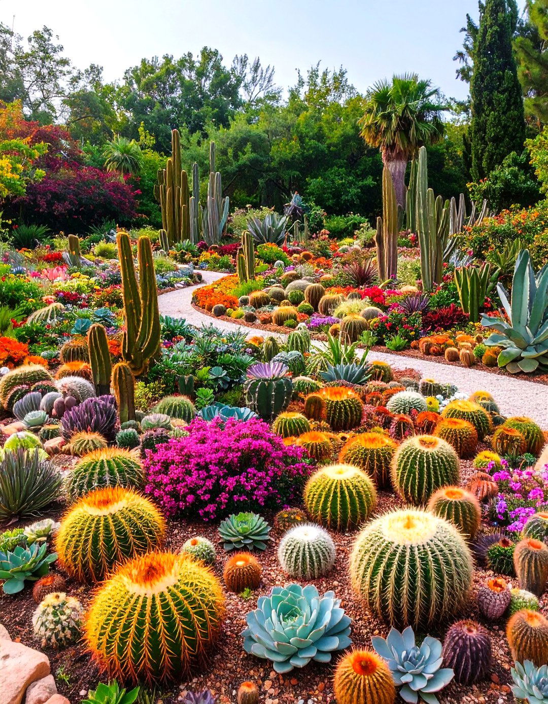 Succulent Tapestry Display - 24 Cactus Garden Ideas