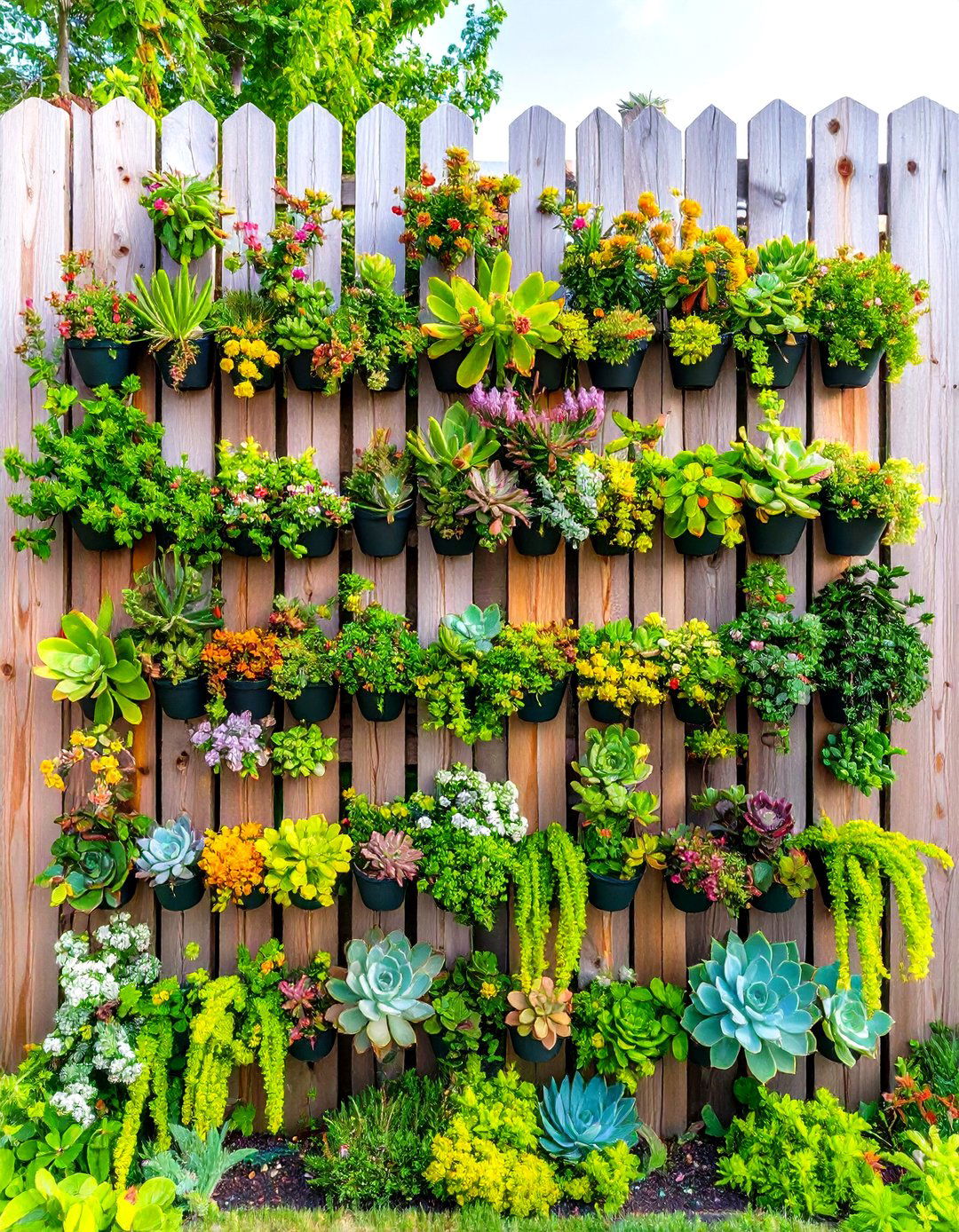 Succulent Wall Garden Art - 24 Boho Garden Ideas
