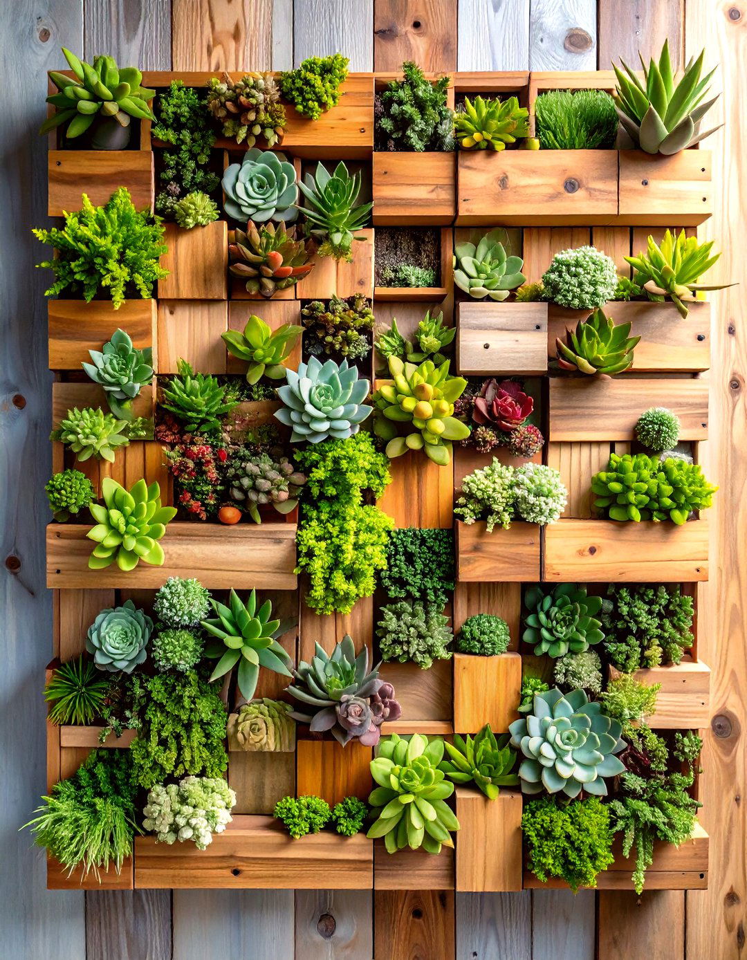 Succulent Wall Garden - 24 Bohemian Desert Decor Ideas