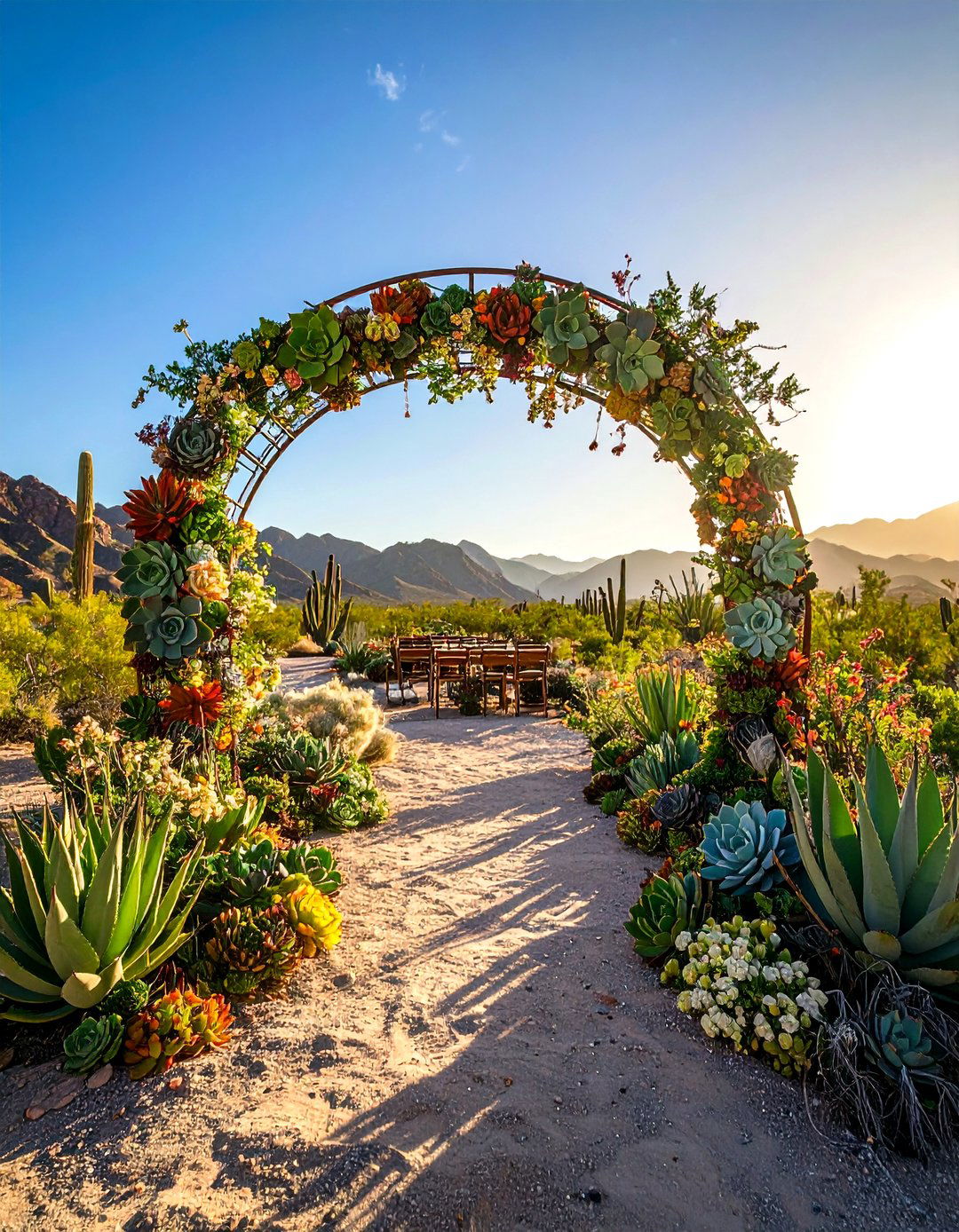 Succulent Wedding Arch - 24 Wedding Arch Ideas