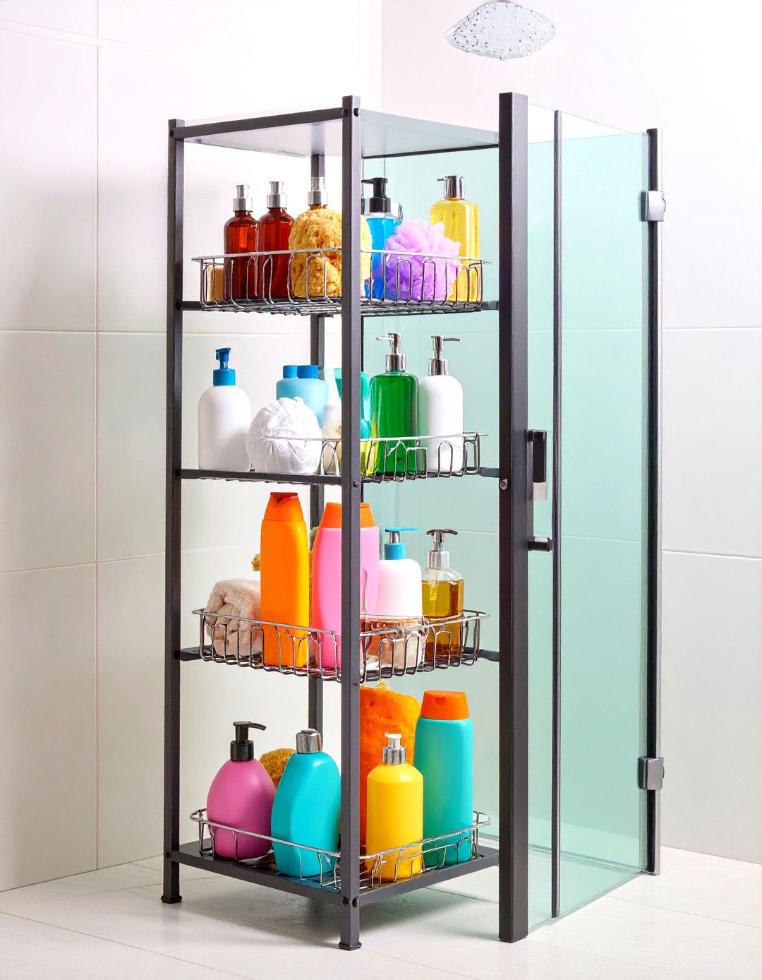 Suction Cup Shower Storage - 24 Small Bathroom Storage Ideas