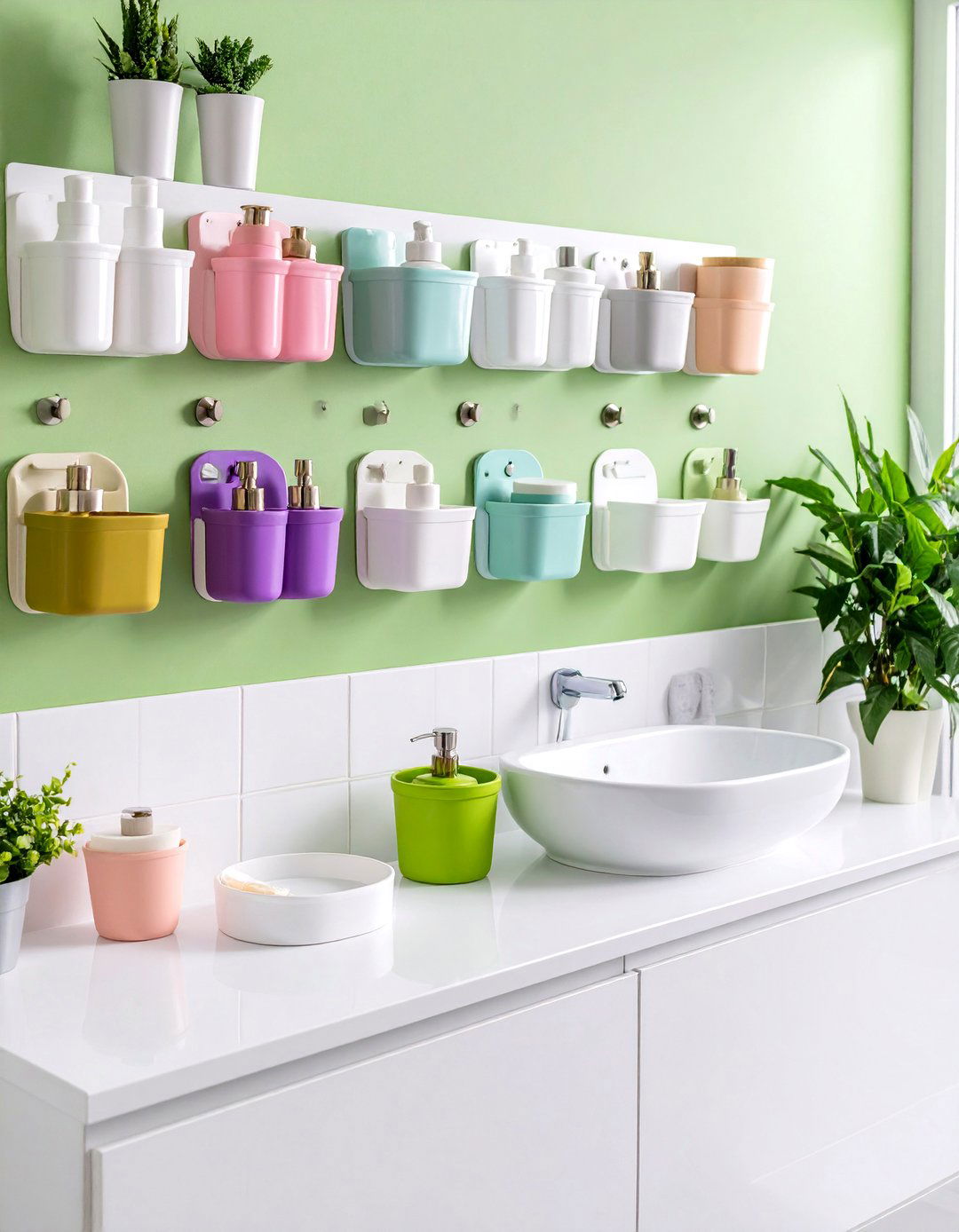 Suction Cup Wall Organizers - 24 Bathroom Counter Organization Ideas