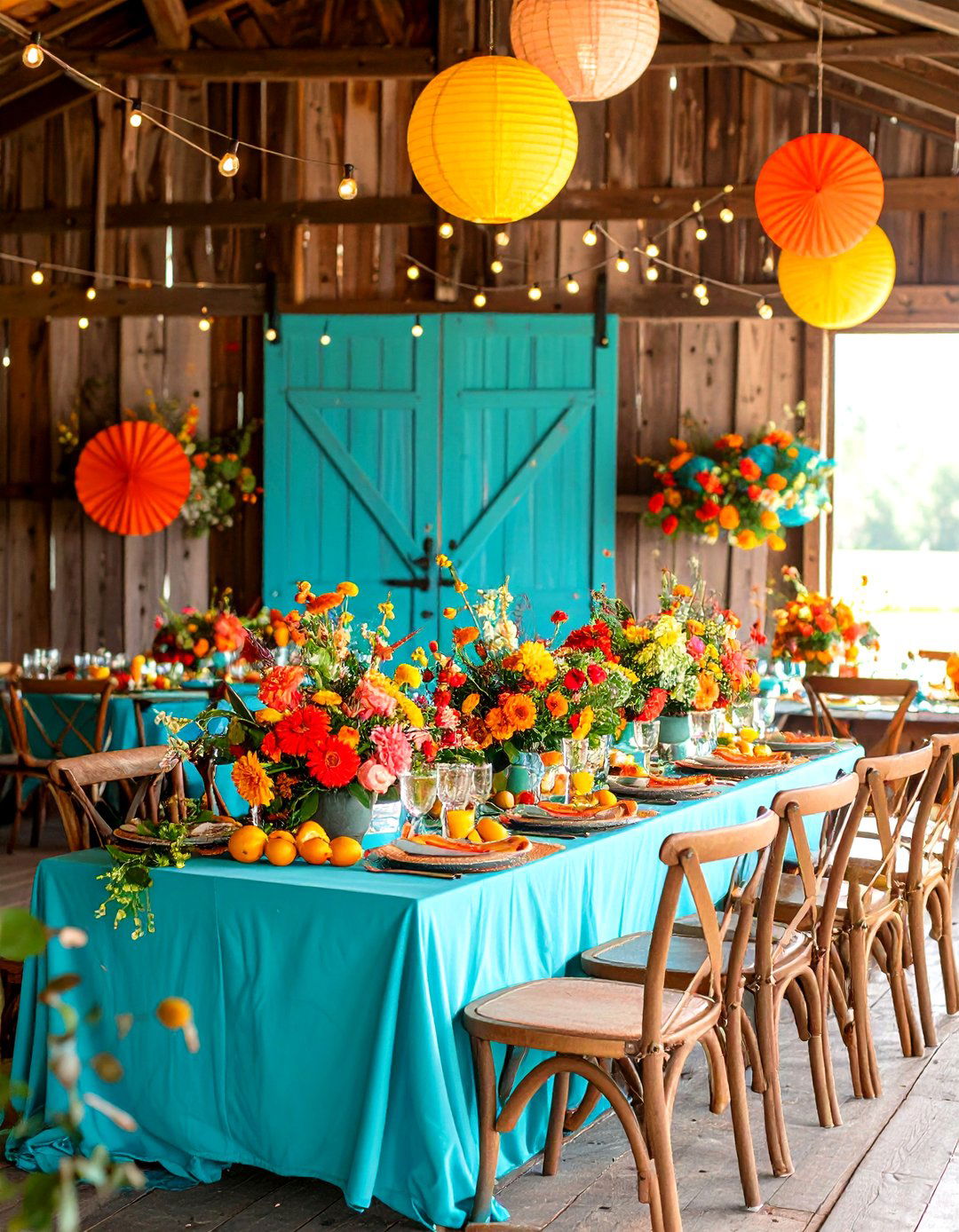 Summer Barn Wedding with Bright Colors - 24 Barn Wedding Ideas