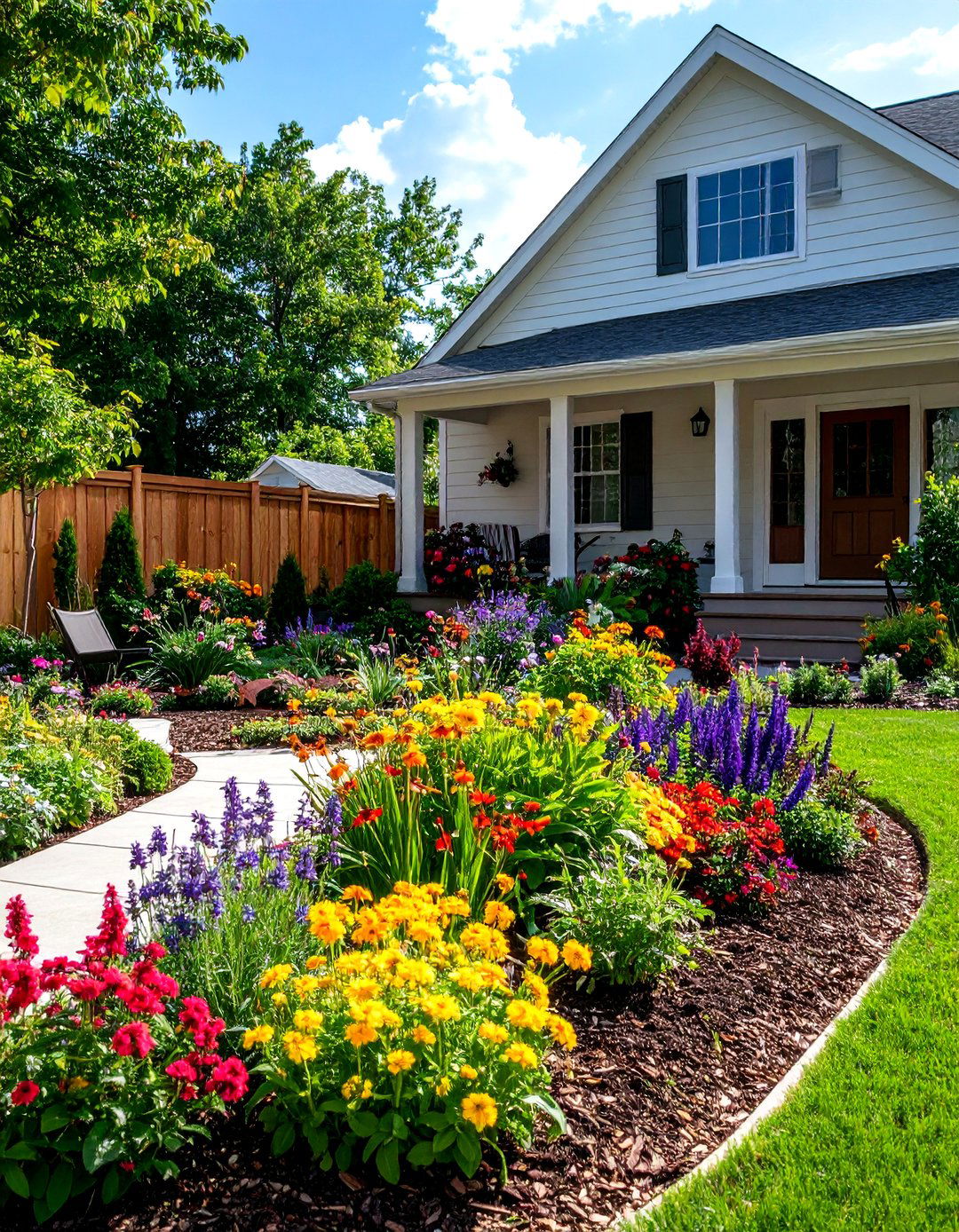 Summer Heat Survivor Garden - 24 Front Yard Texas Flower Bed Ideas