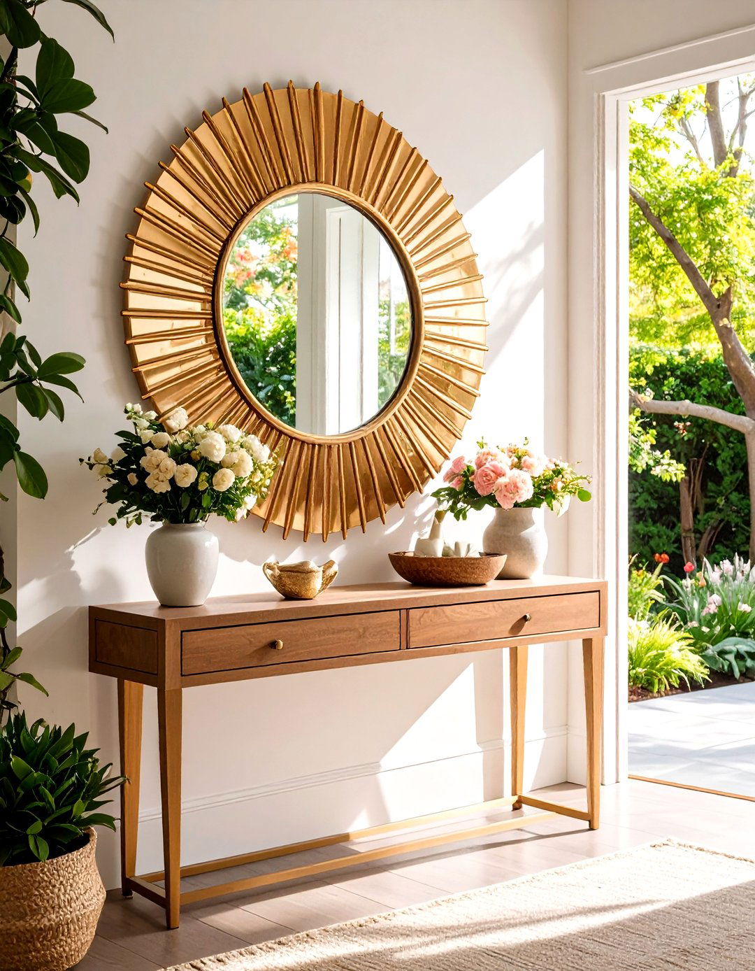 Sunburst Mirror Entryway Statements - 24 Art Deco Interior Design Ideas