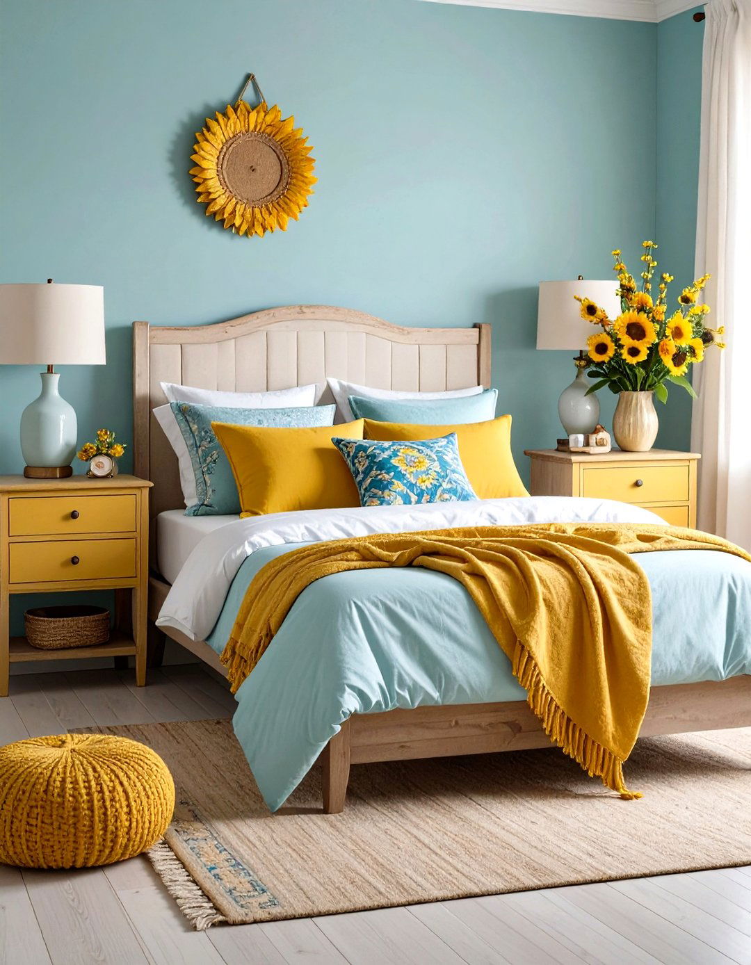 Sunflower Decoupage Furniture Bedroom - 24 Sunflower Bedroom Ideas