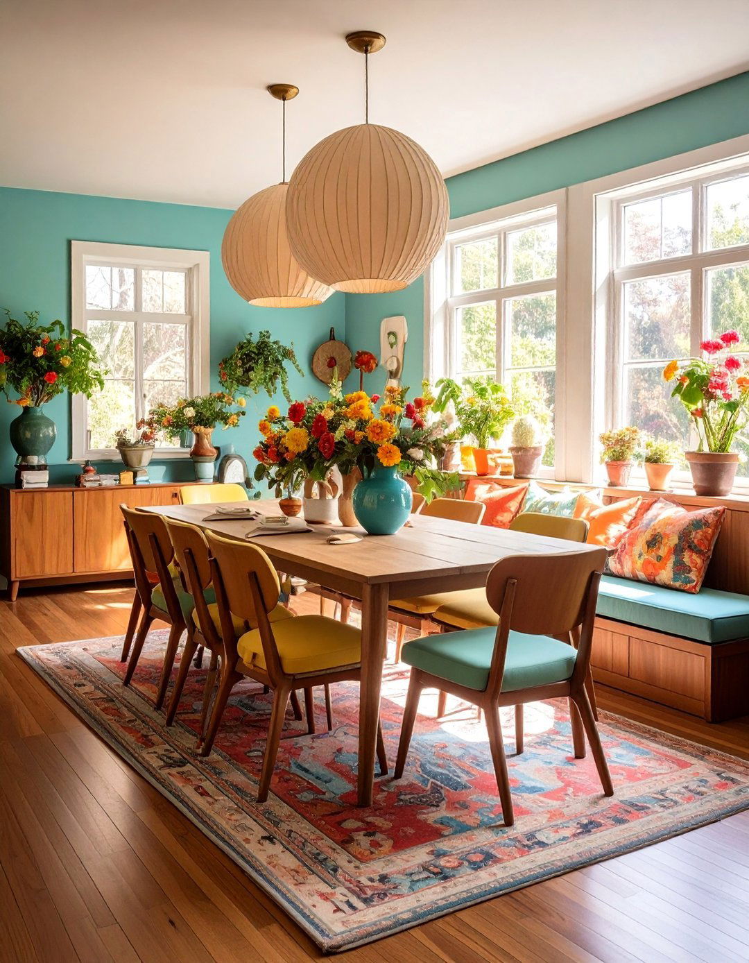 Sunken Dining Areas with Built in Seating - 24 70s Dining Room Design Ideas
