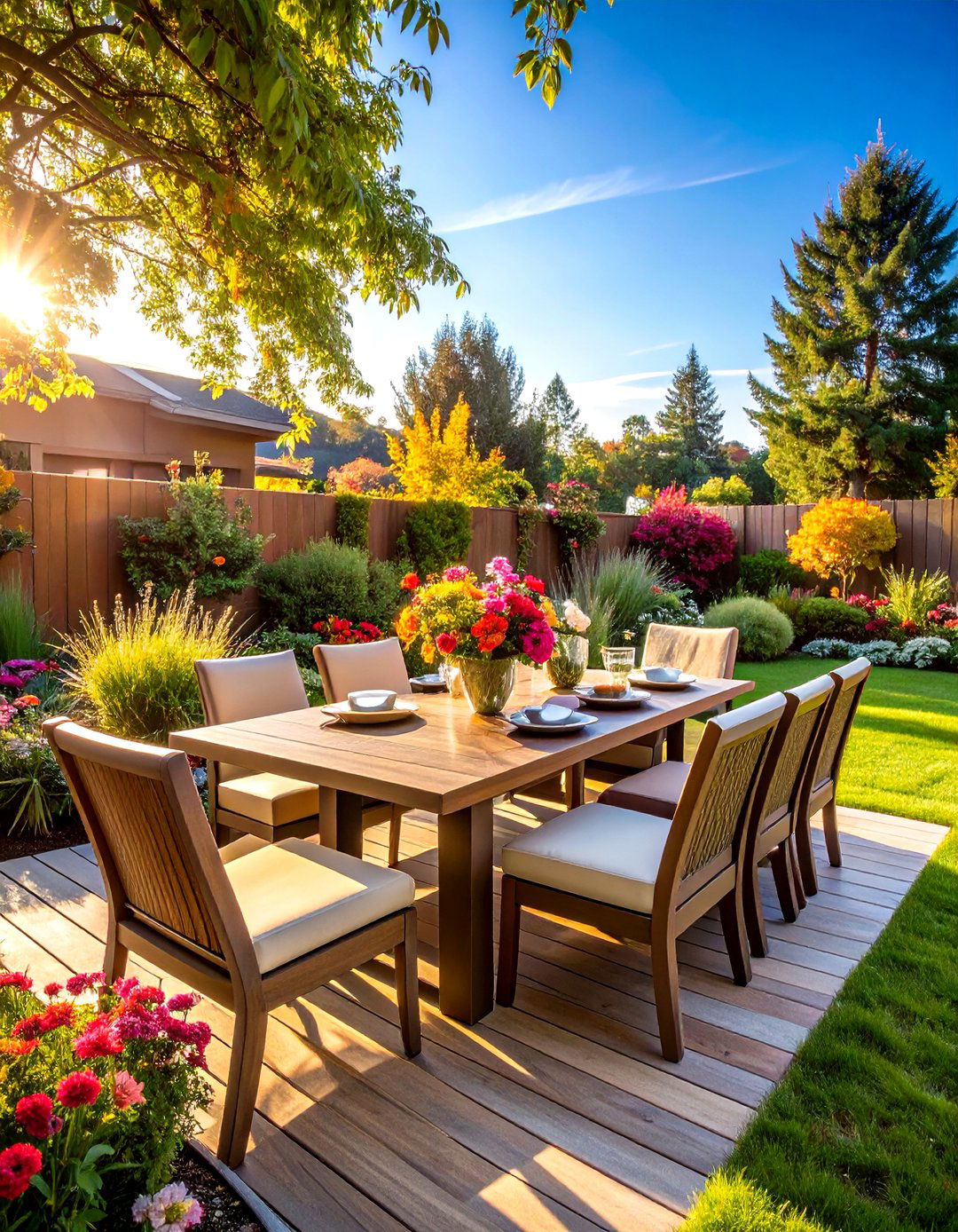 Sunken Dining Patio Area - 24 Sunken Patio Ideas