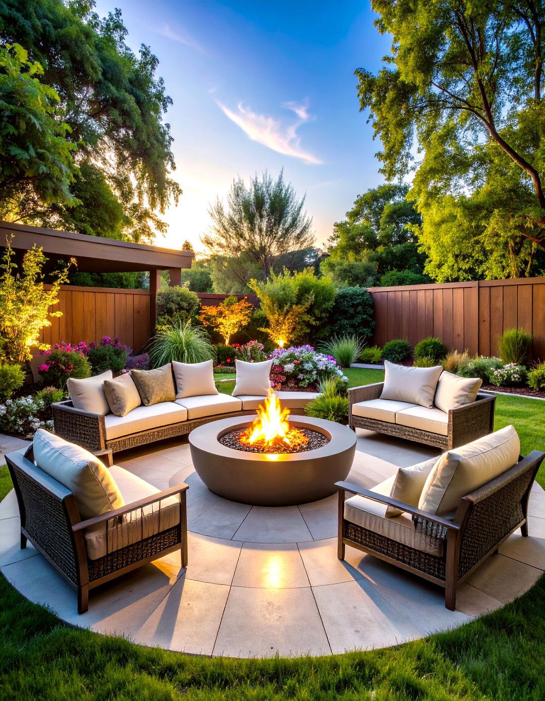 Sunken In Ground Fire Bowl - 24 Wood Burning Fire Pit Ideas